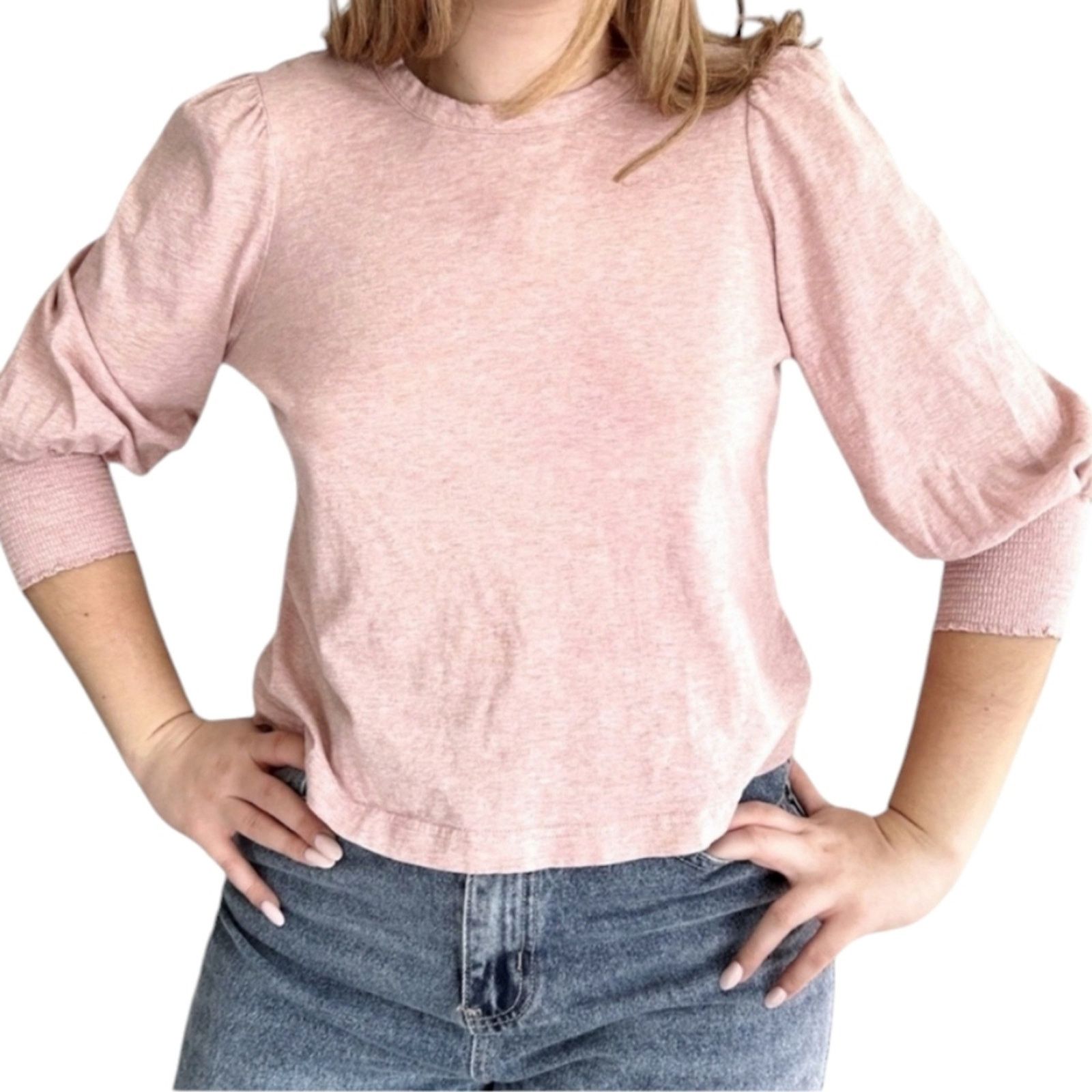 7 For All Mankind 7 For All Mankind Poof Puff Sleeve boxy top Large Size L / US 10 / IT 46 - 5 Thumbnail