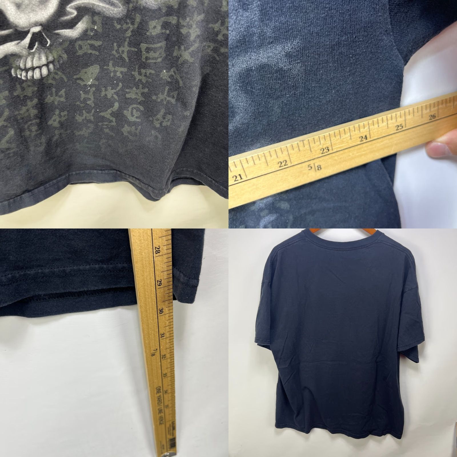 Vintage VINTAGE Dragon Flames Skull Skater AOP T Shirt 2XL Baggy Mens Black Cotton Logo Short Sleeve Crew Neck Vintage 2XL Shirts? Size US XXL / EU 58 / 5 - 8 Thumbnail