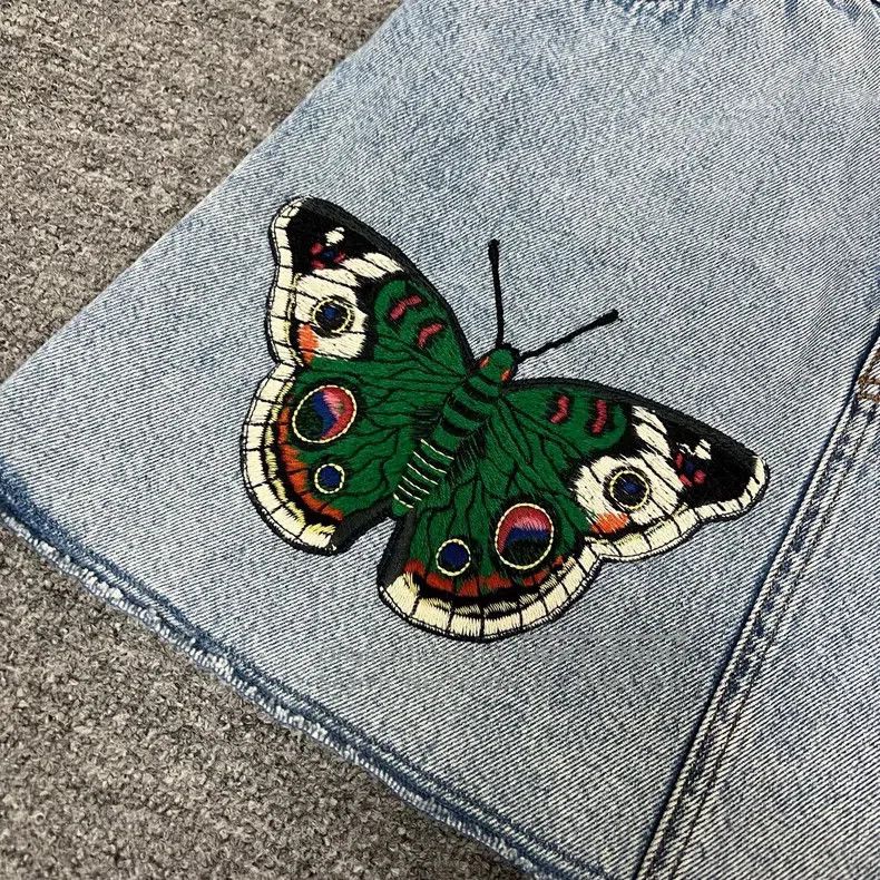 Gucci Gucci Butterfly washed denim skirt Size 26" / US 2 / IT 38 - 4 Thumbnail