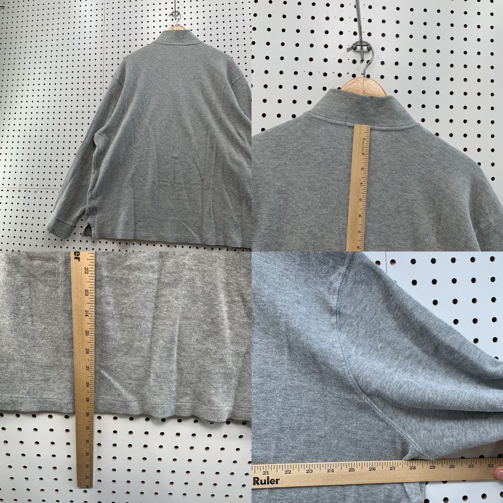 Polo Ralph Lauren Polo Ralph Lauren 1/4 Zip Pullover Sweater Gray Pony Estate Rib Mens 2XL 29x30 Size US XXL / EU 58 / 5 - 9 Thumbnail