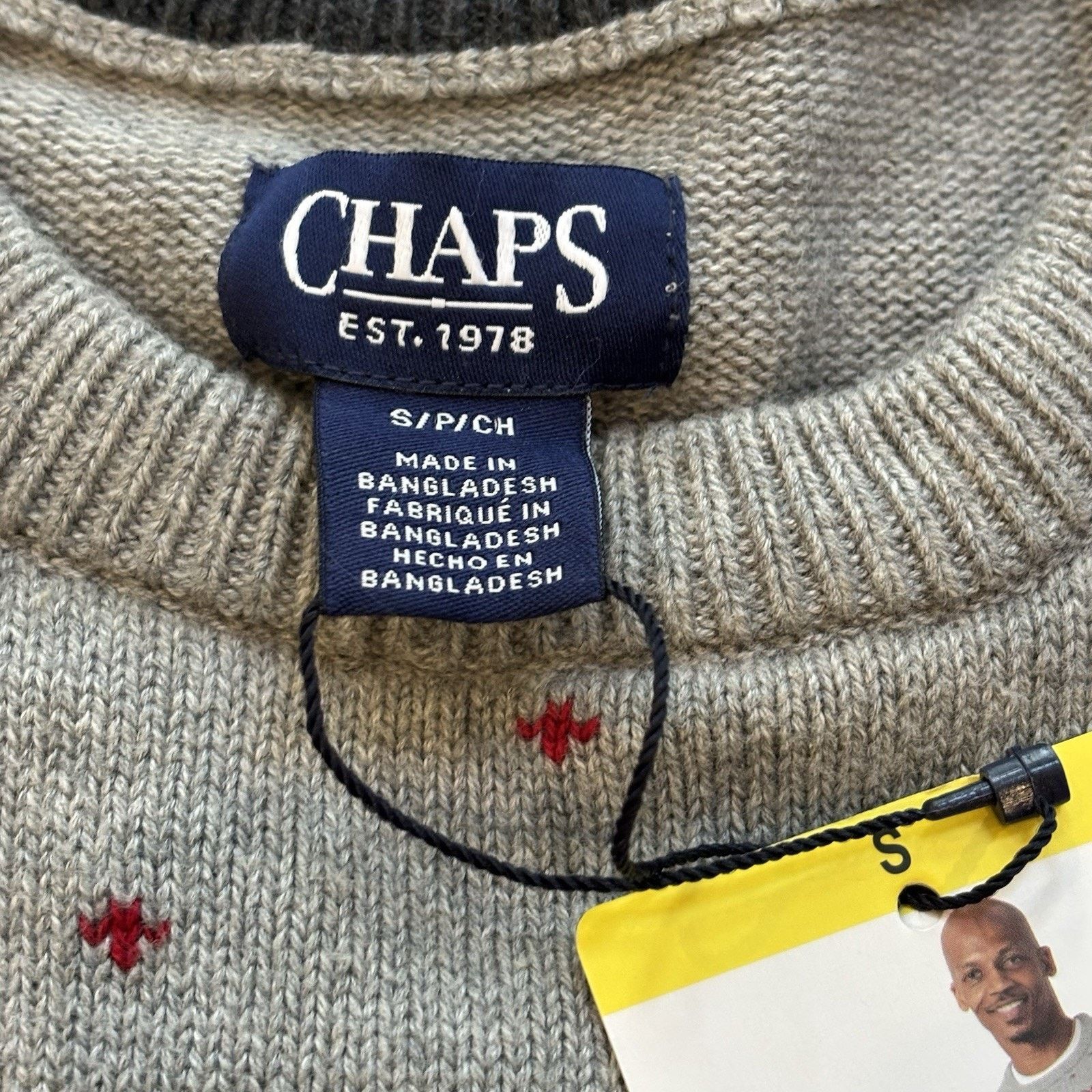 Chaps Chaps Sweater Gray Reindeer Snowflake Women's Small Cotton Size S / US 4 / IT 40 - 2 Thumbnail