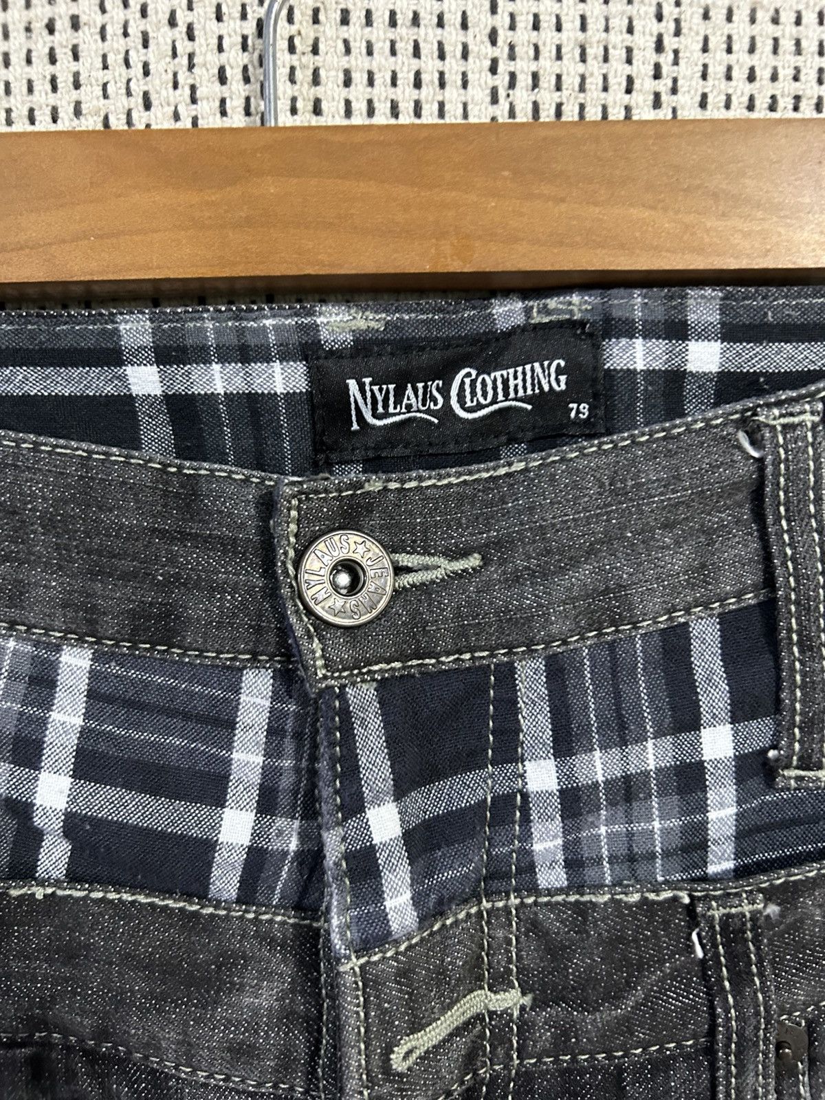 Seditionaries Y2k nylaus clothing double waist denim regular fit Size US 31 - 8 Thumbnail
