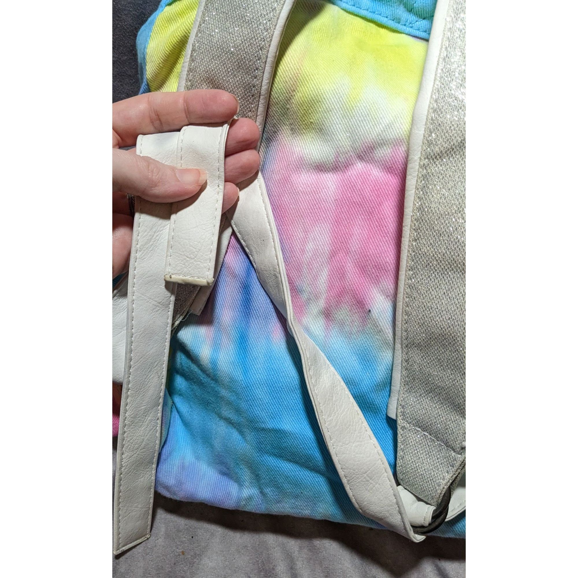 Other Candies Rainbow Tie Dye Glitter Strap Backpack Size ONE SIZE - 16 Thumbnail