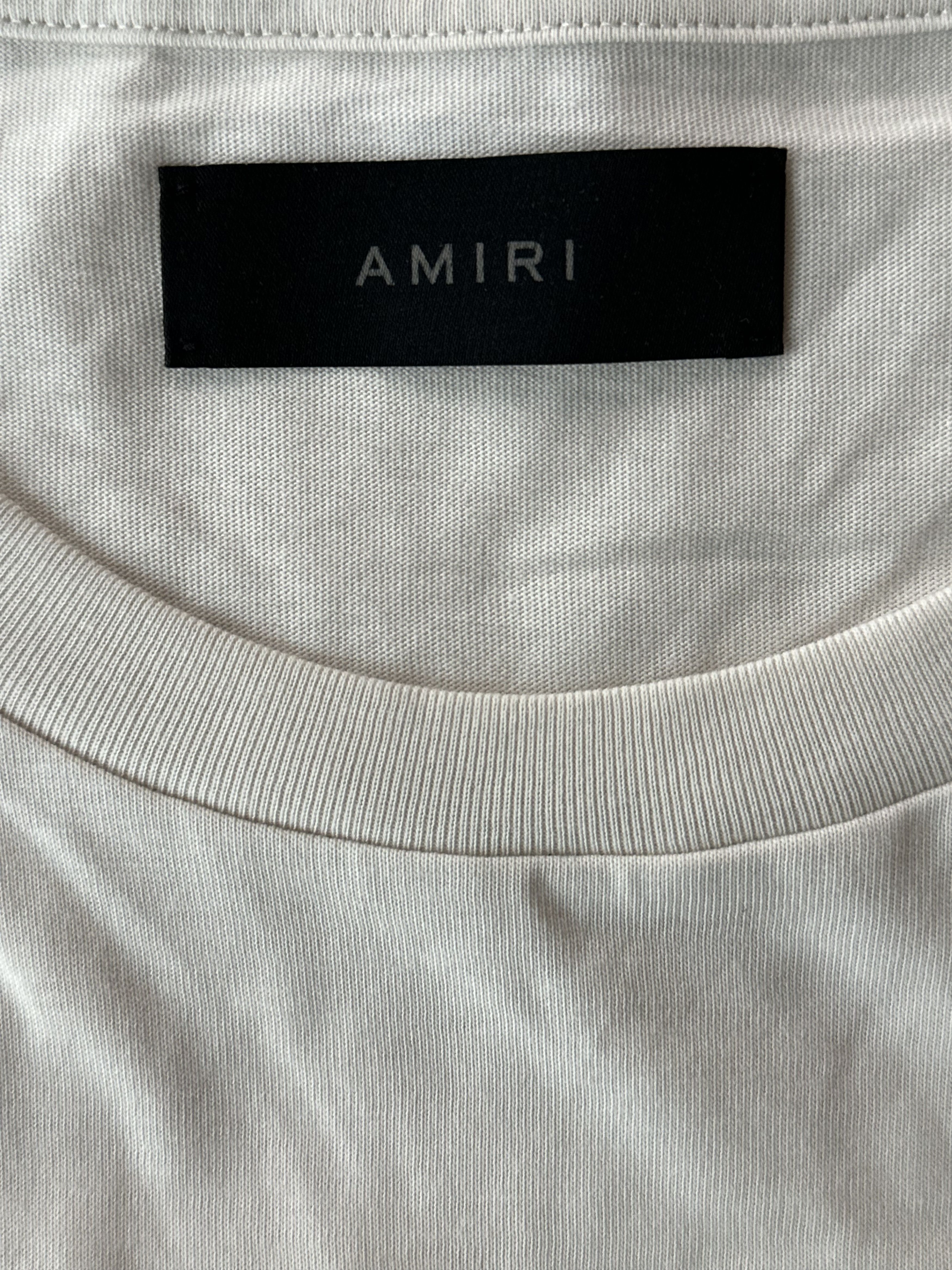 Amiri Amiri Beige & White MA Bar Logo T-Shirt Size US XXL / EU 58 / 5 - 3 Thumbnail