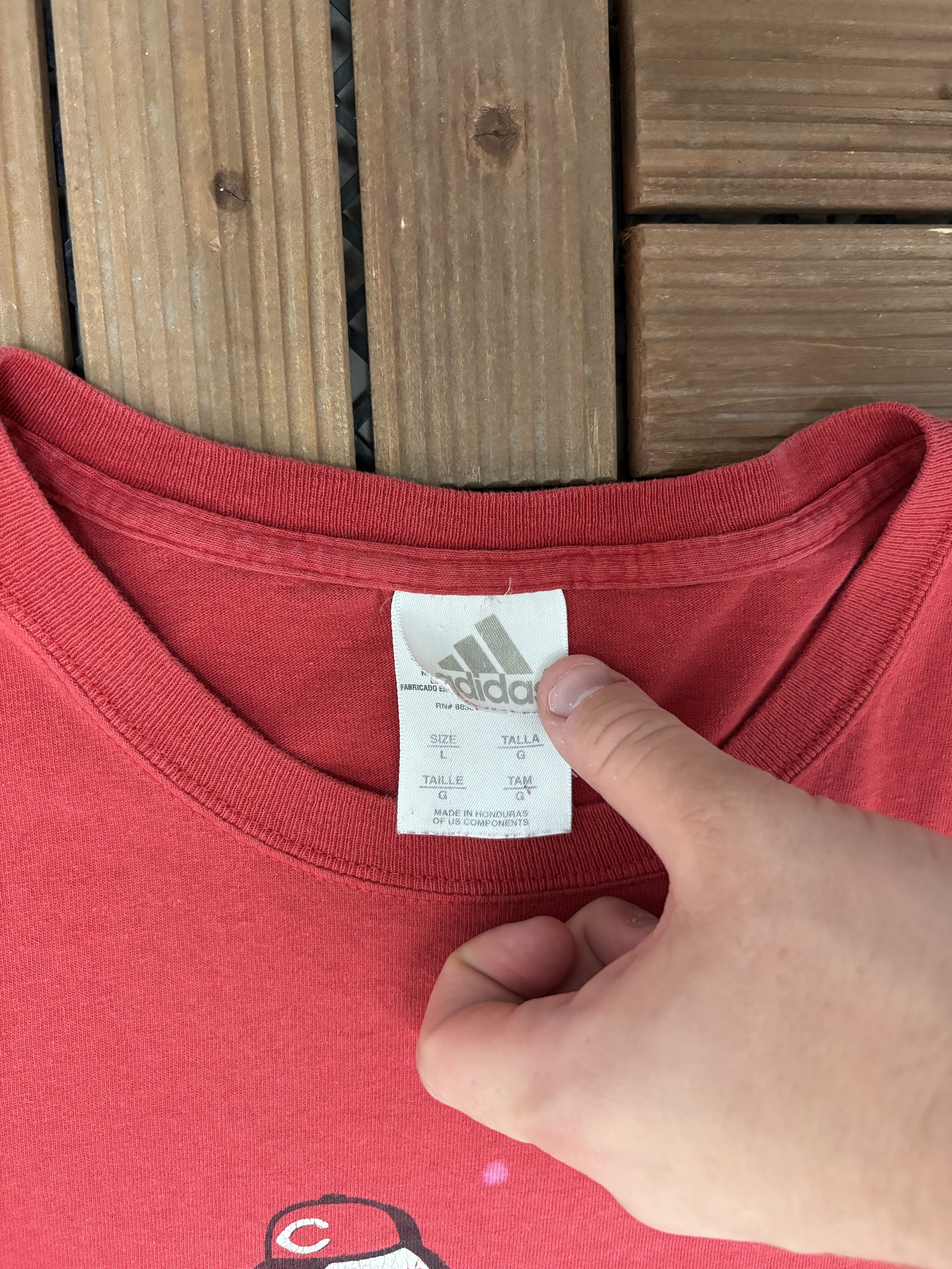 Adidas × Vintage Cincinnati Reds Vintage Red T-Shirt Tee Size US L / EU 52-54 / 3 - 6 Thumbnail