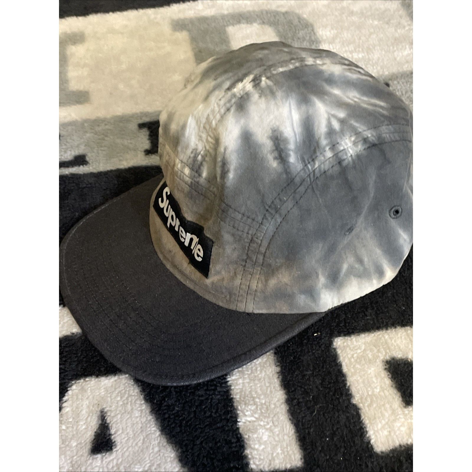 Supreme Supreme SS13 Tie-Dye black And White Camp Cap Rare Short Size ONE SIZE - 3 Thumbnail