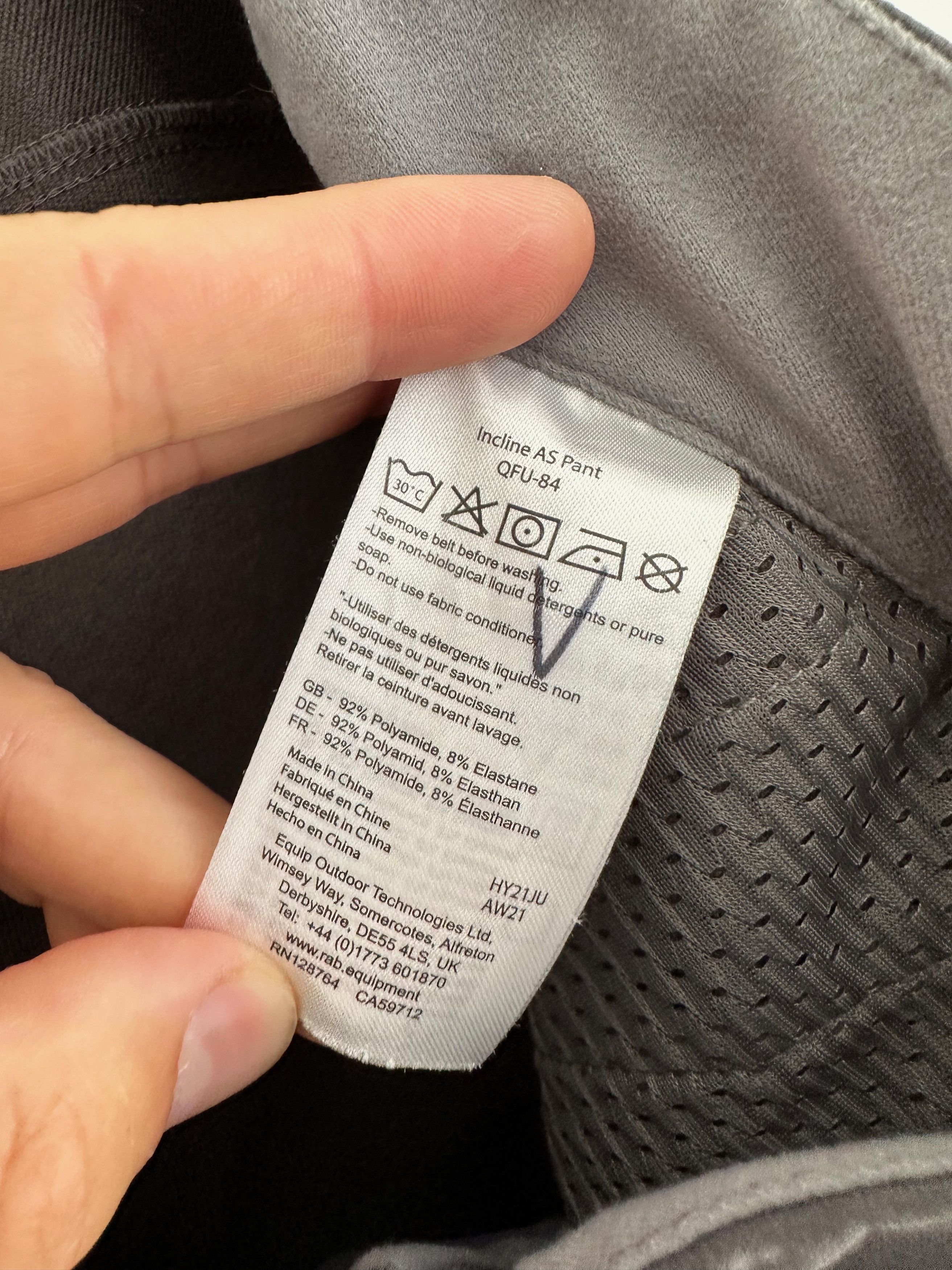 Rab RAB Incline AS Softshell Pants Matrix gray outdoor trousers Size US 36 / EU 52 - 2 Thumbnail