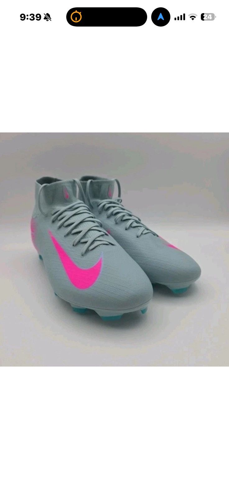 Nike Nike Zoom Superfly 10 Pro FG Ocean Cube PinkBlast Cleat Size US 11 / EU 44 - 4 Thumbnail
