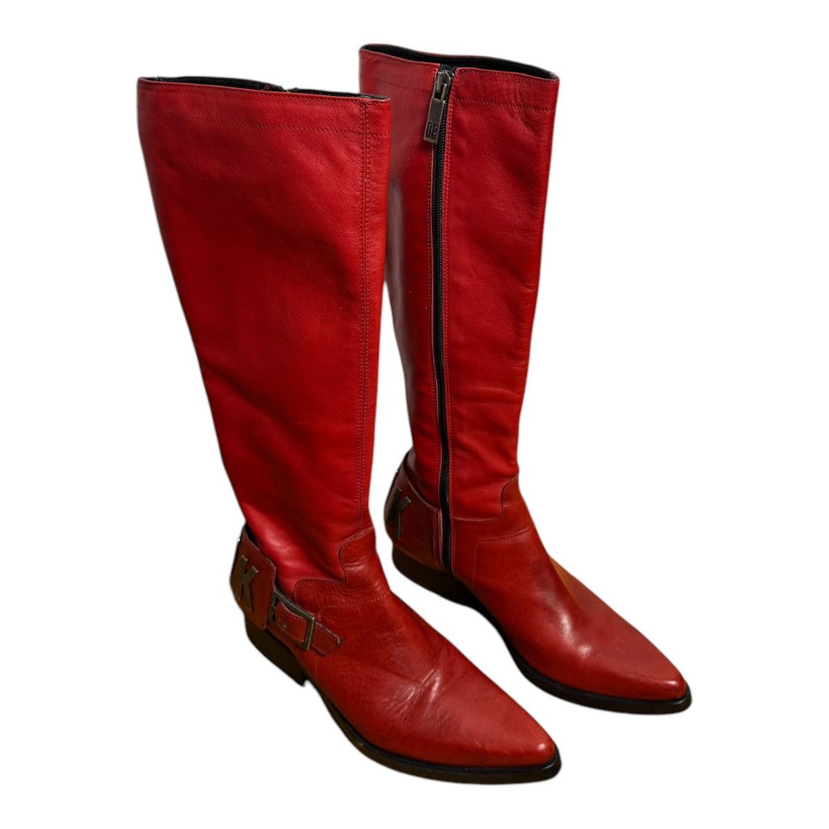 Dirk Bikkembergs Dirk Bikkembergs red leather boots metal logo Size US 6 / IT 36 - 2 Thumbnail