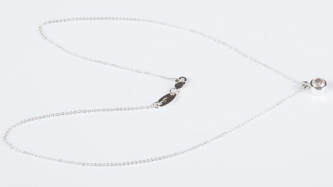 Silver Faceted Rock Crystal Clear Quartz Astrology Pendant