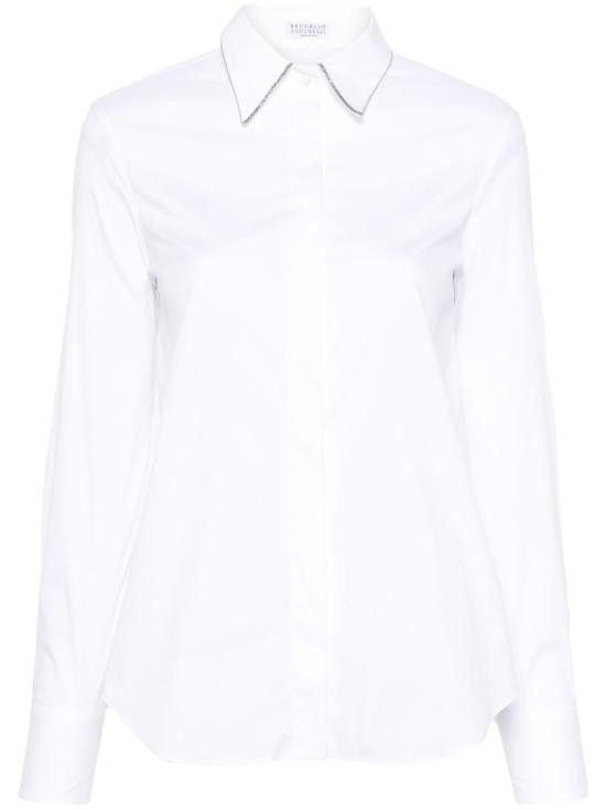 Brunello Cucinelli BRUNELLO CUCINELLI Women Shirts MP091MA606 C159 White Size S / US 4 / IT 40 - 1 Thumbnail