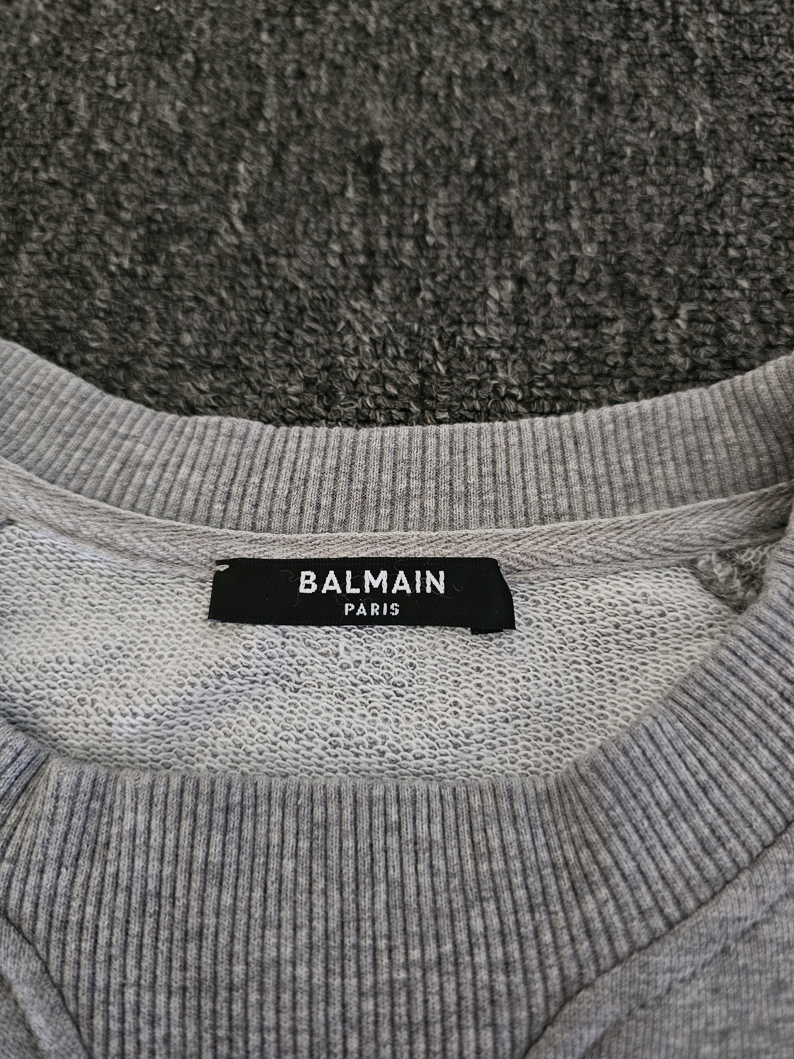Balmain Balmain Men's Gray Sweatshirt Size S Size US S / EU 44-46 / 1 - 3 Thumbnail