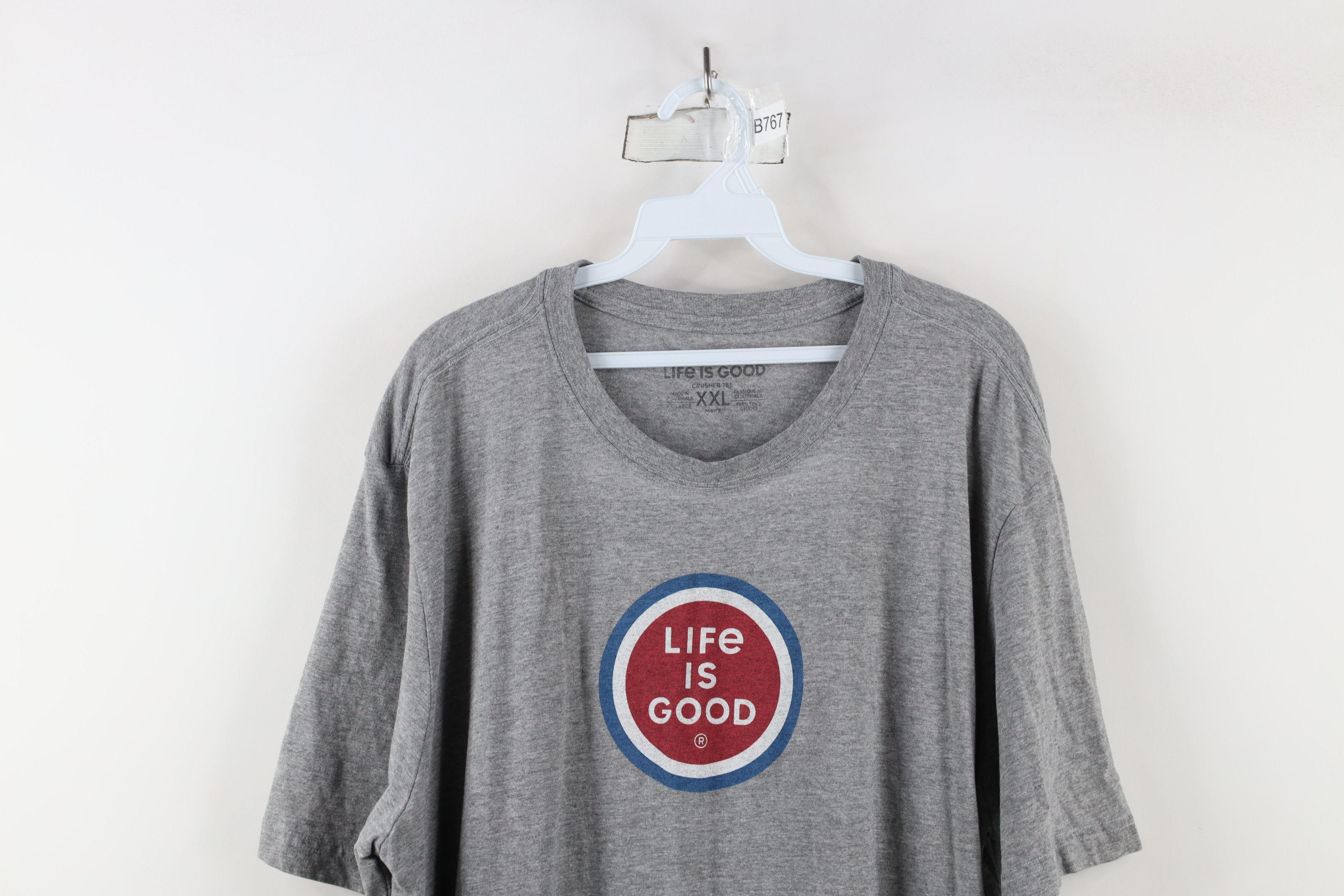 Life is Good × Vintage Life Is Good Bullseye Short Sleeve T-Shirt Heather Gray Size US XXL / EU 58 / 5 - 2 Thumbnail