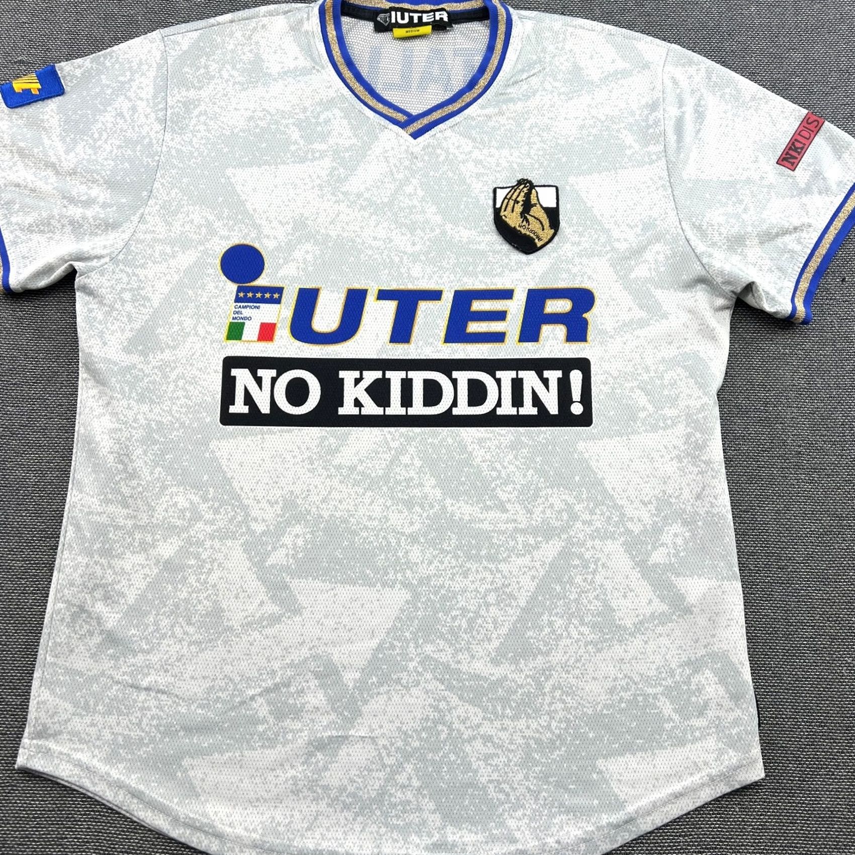 Vintage IUTER No Kiddin! Football Jersey Men Size M Medium Shirt Soccer NYC Size US M / EU 48-50 / 2 - 3 Thumbnail