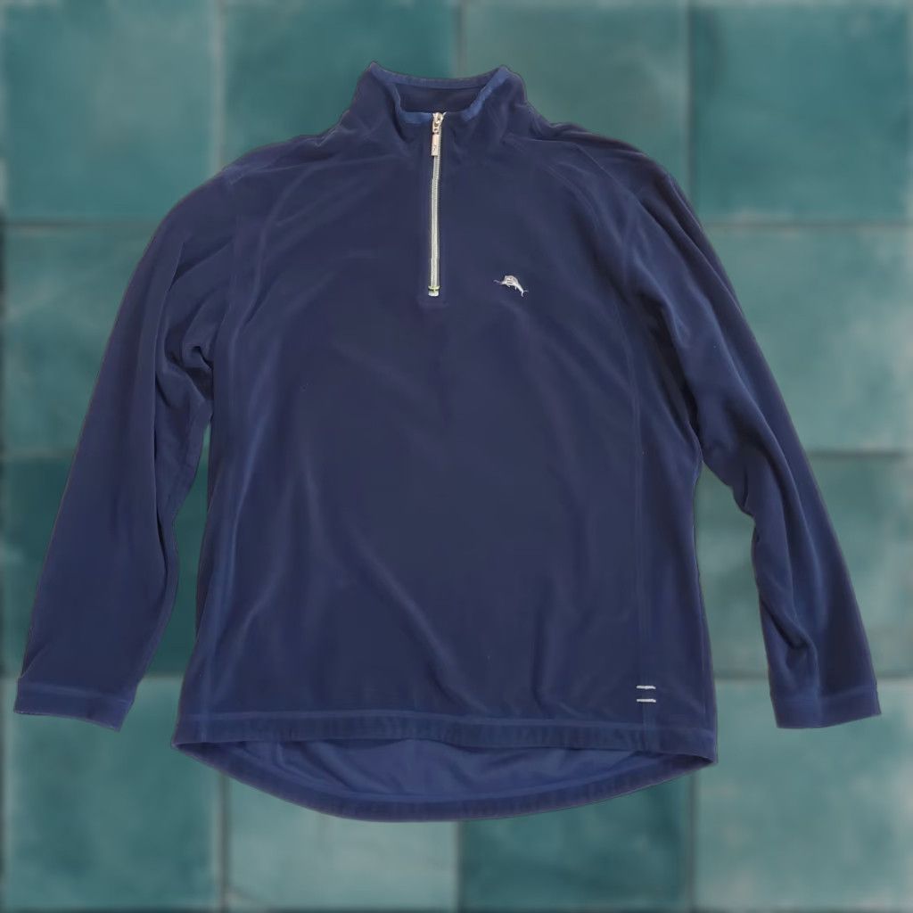 Tommy Bahama Tommy Bahama Sweatshirt 1/4 Zip Pullover Men M Blue Paradise Tech Long Sleeve Size US M / EU 48-50 / 2 - 1 Thumbnail