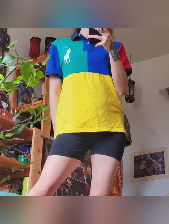 Polo Ralph Lauren Polo Ralph Lauren Mens Colorblock Ss Big Pony Polo Shirt M Size US M / EU 48-50 / 2 - 2 Thumbnail