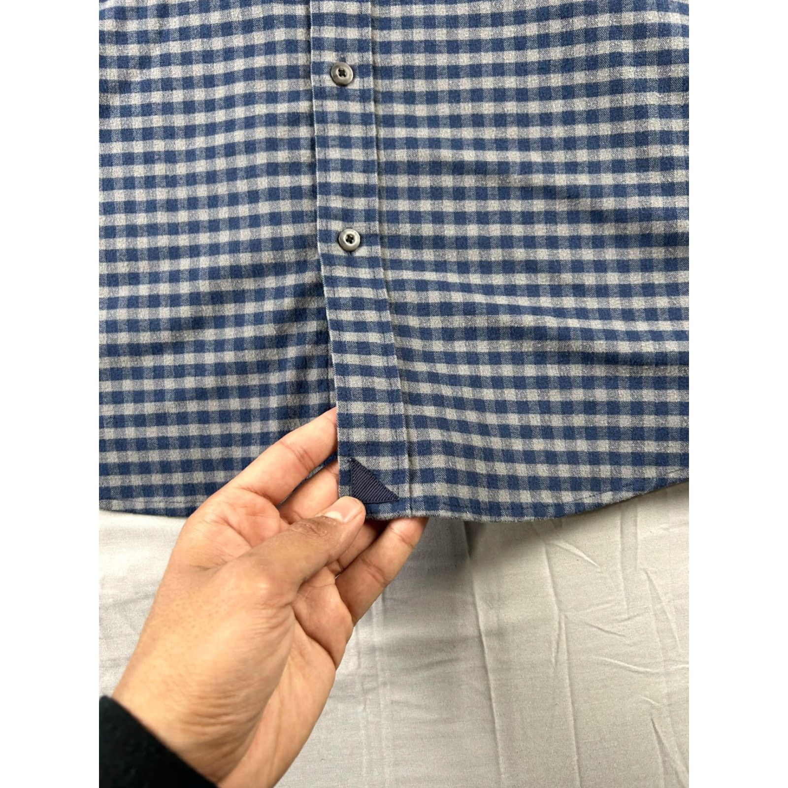UNTUCKit UNTUCKit Shirt Mens 2XL Blue Check Bergstrom Stretch Long Sleeve Button Up Size US XXL / EU 58 / 5 - 5 Thumbnail