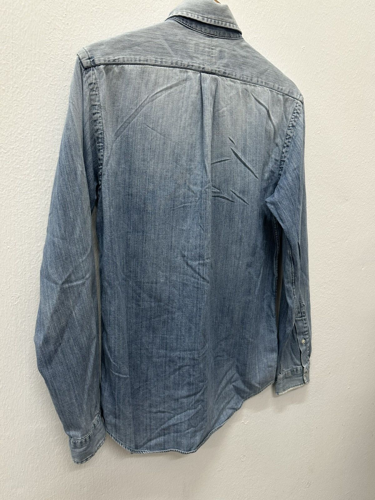 Polo Ralph Lauren Polo Ralph Lauren Distressed/Thrashed Denim Button Up Shirt Size US M / EU 48-50 / 2 - 19 Thumbnail
