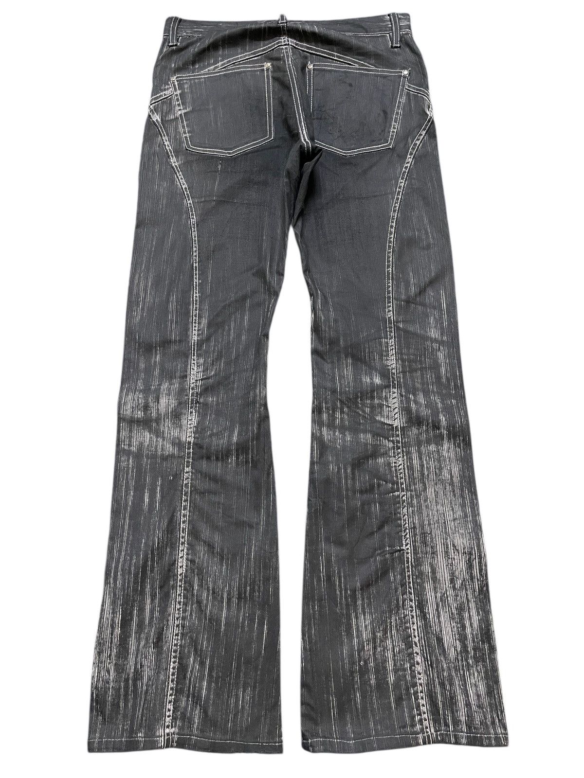 In The Attic Vintage Japan In The Attic Faded Wash Spiral Flocked Flare Size US 29 - 2 Thumbnail
