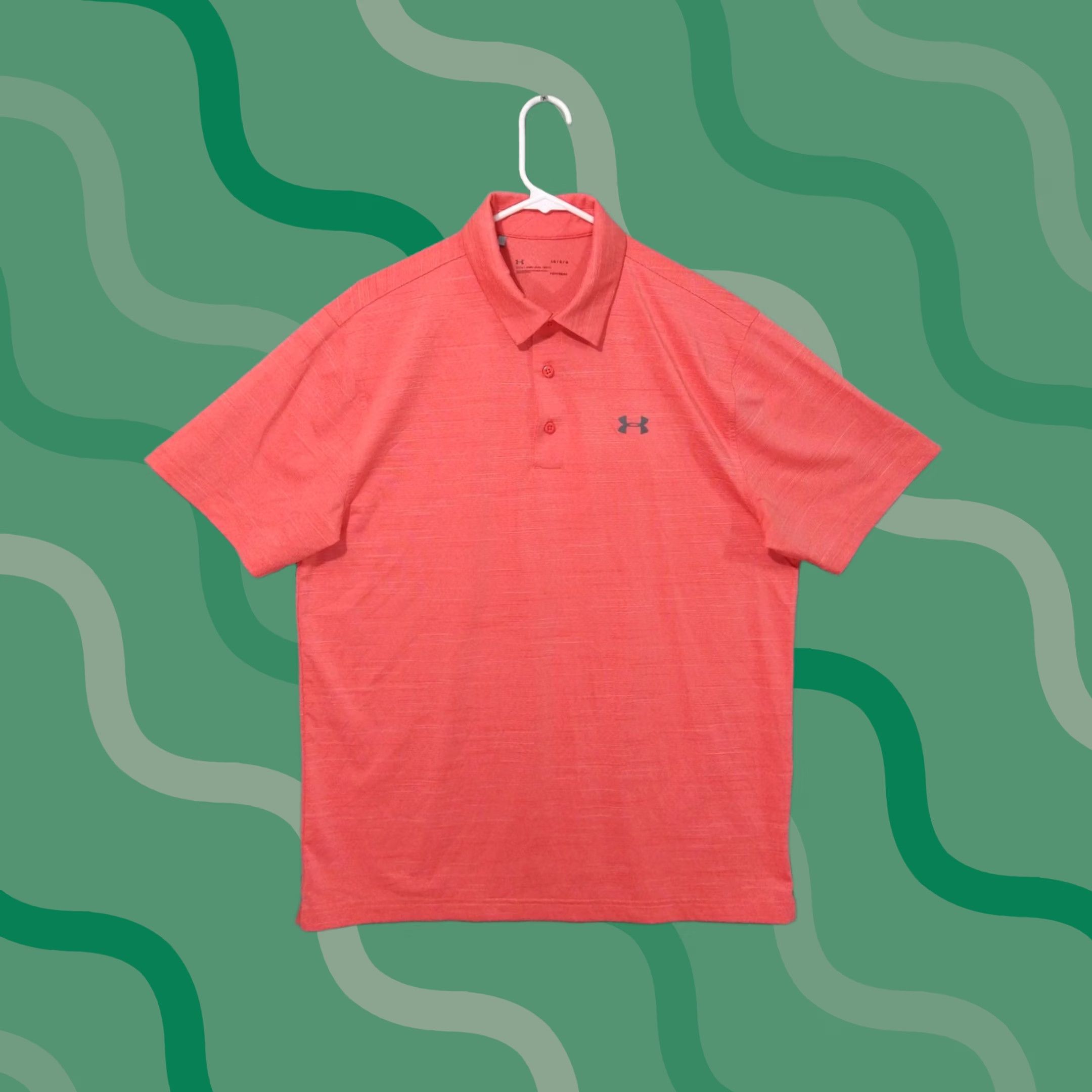 Under Armour Under Armour Shirt Men Large Orange Polo Loose HeatGear Performance Short Sleeve Size US L / EU 52-54 / 3 - 1 Thumbnail