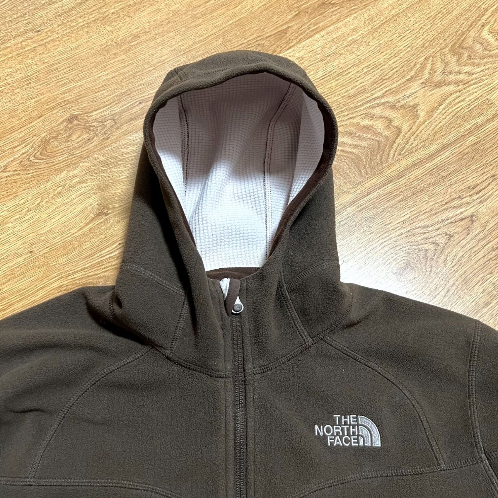 The North Face The North Face Windwall Fleece Hood Jacket Women's L Brown Zip Hoodie Size L / US 10 / IT 46 - 2 Thumbnail