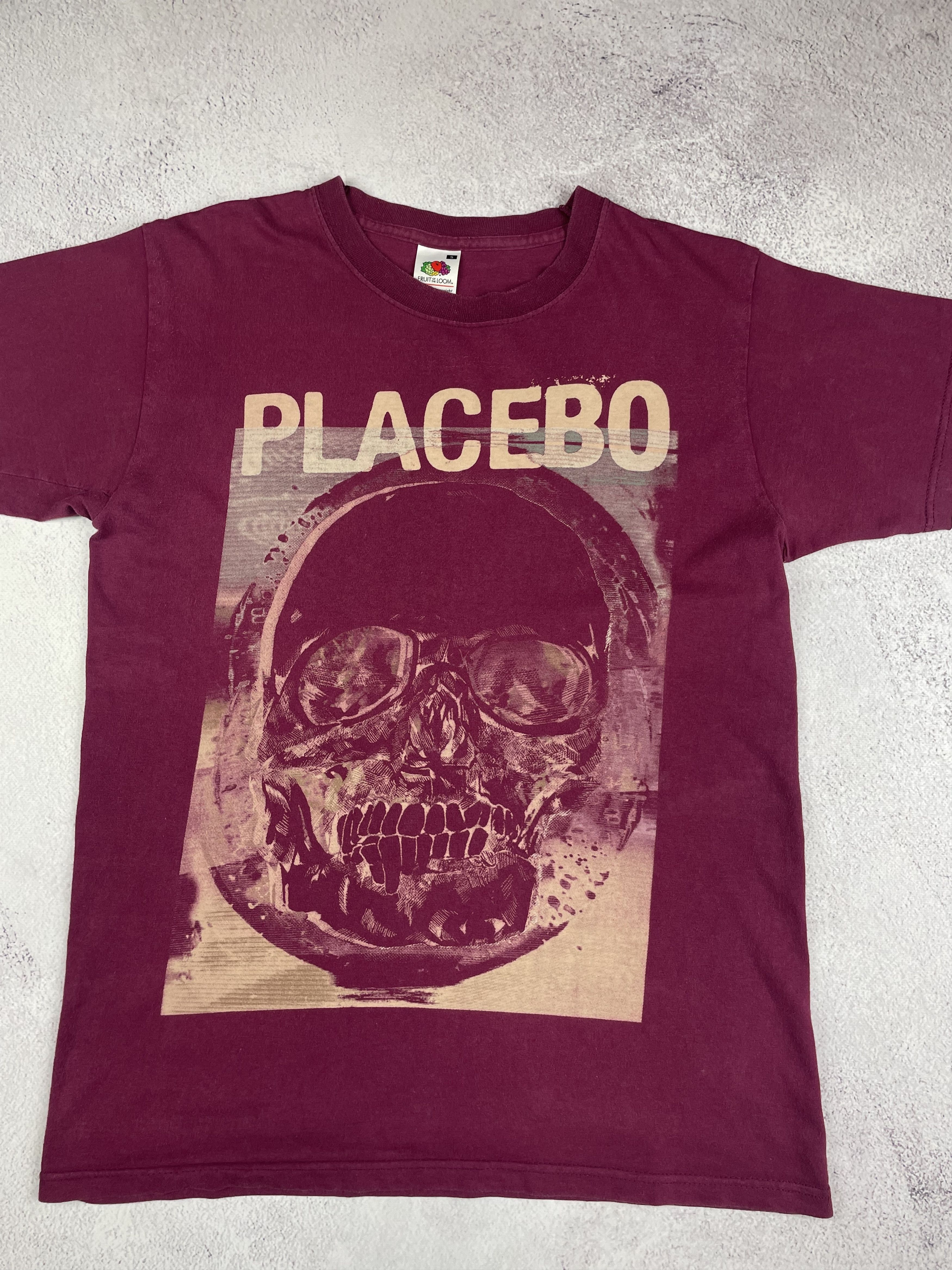 Band Tees × Vintage PLACEBO Band Vintage T-Shirt Maroon Skull Graphic Size US S / EU 44-46 / 1 - 3 Thumbnail