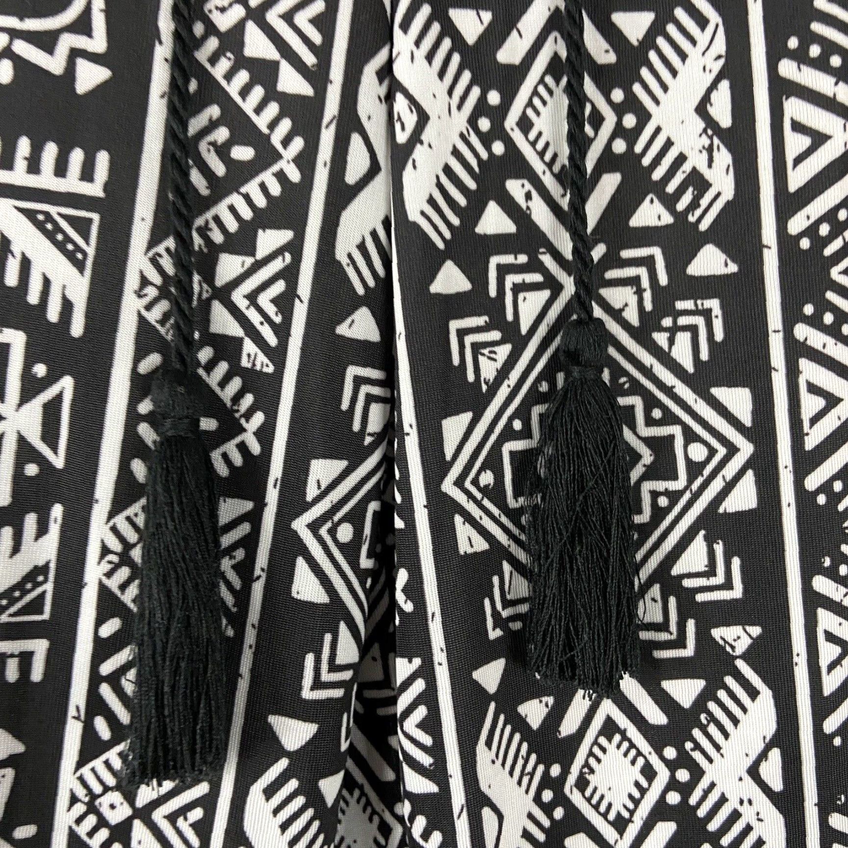 Vintage NEW West Loop Bohemian Palazzo Pants Wide Leg Black White Women’s XL Size 40" / US 18 - 5 Thumbnail