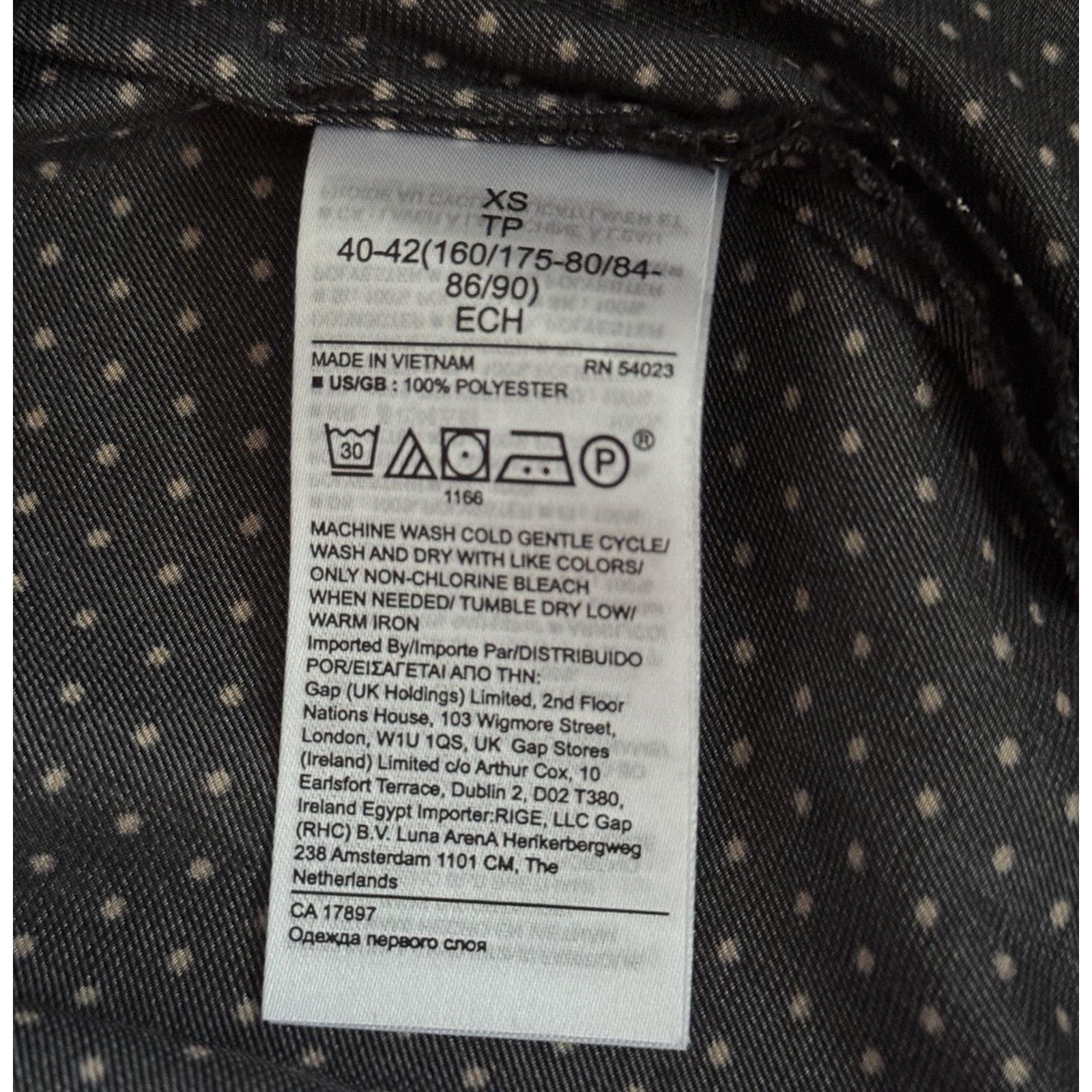 Banana Republic Banana Republic XS Black Beige Polka Dot Short Sleeve Blouse Size XS / US 0-2 / IT 36-38 - 5 Thumbnail