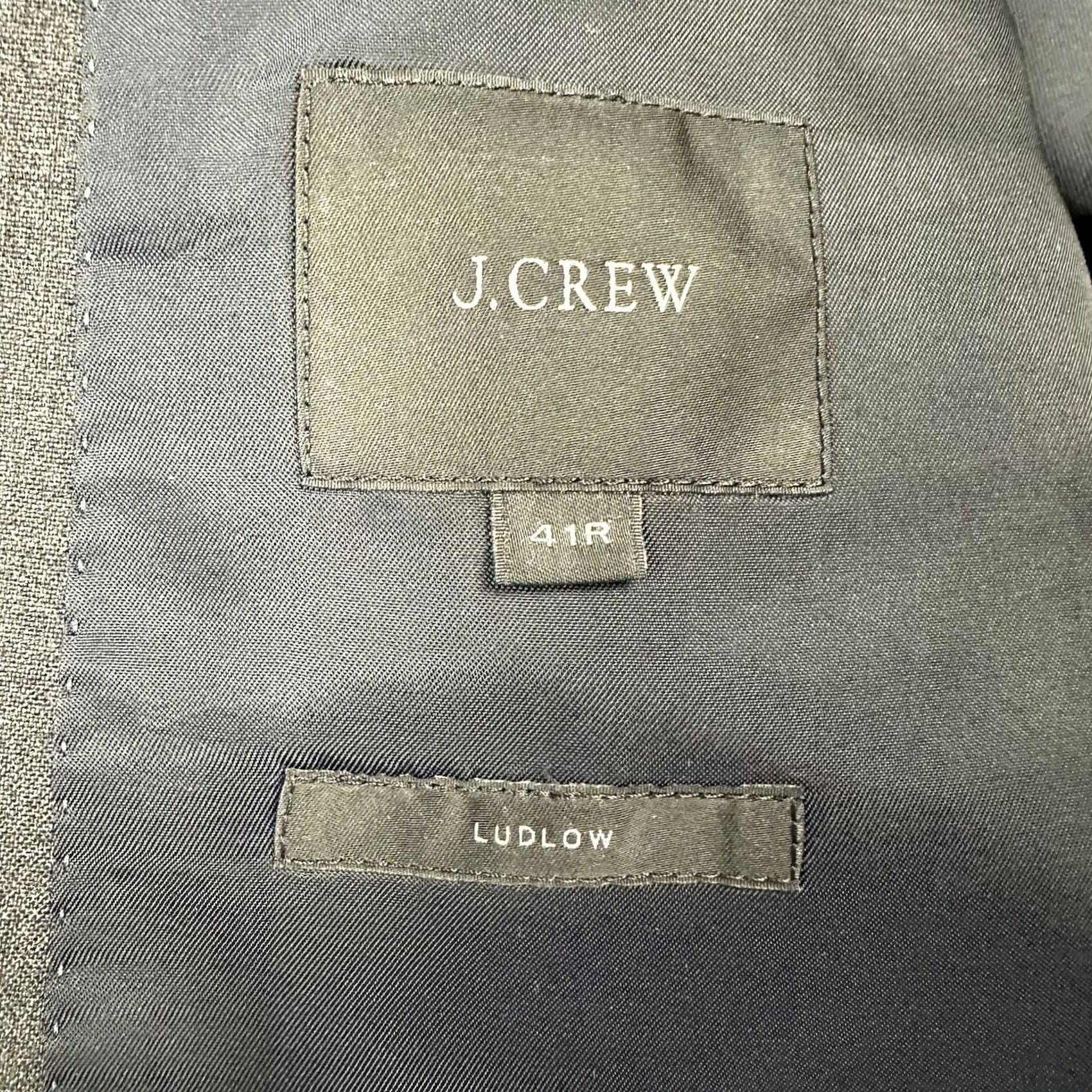J.Crew J.CREW Blazer Wool Navy Blue Sport Coat Mens 41R Loro Piana Super 120's Notch Lapel Four-Button Flat Front Regular Fit Wool Blazer Navy Mens 41R Size 42R - 4 Thumbnail