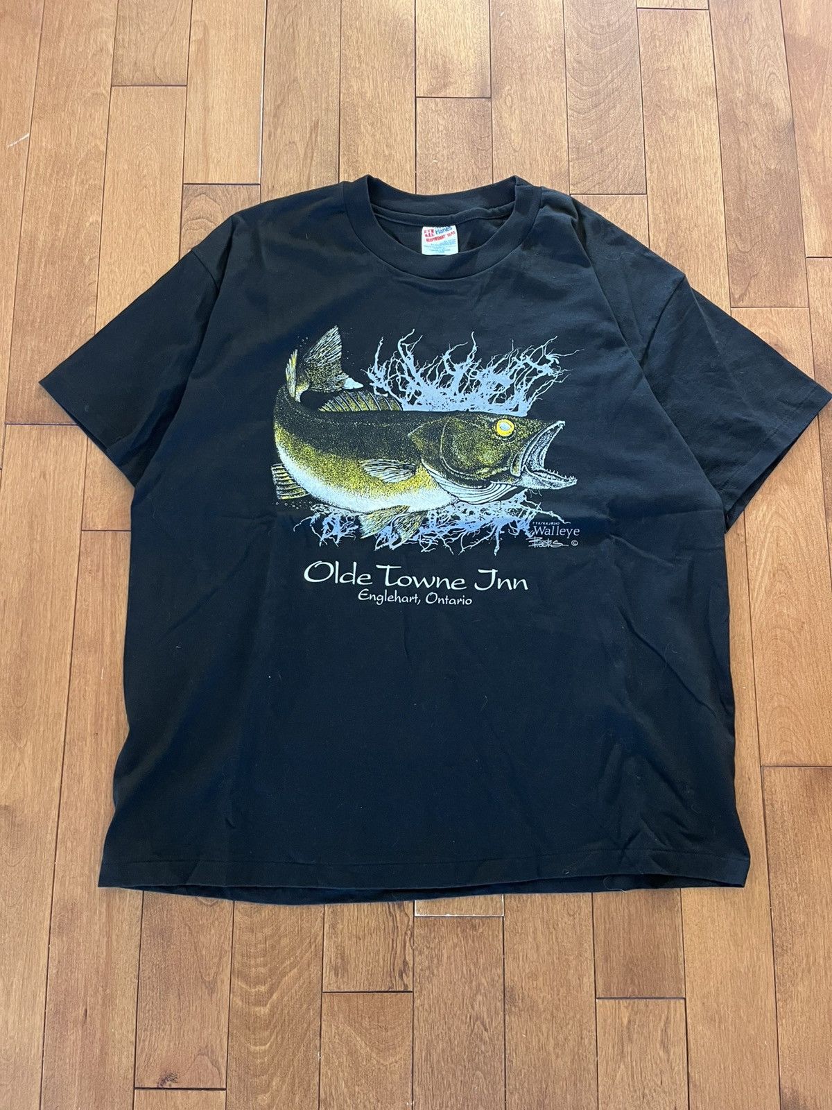 Vintage Vintage fish t-shirt Size US XL / EU 56 / 4 - 2 Thumbnail