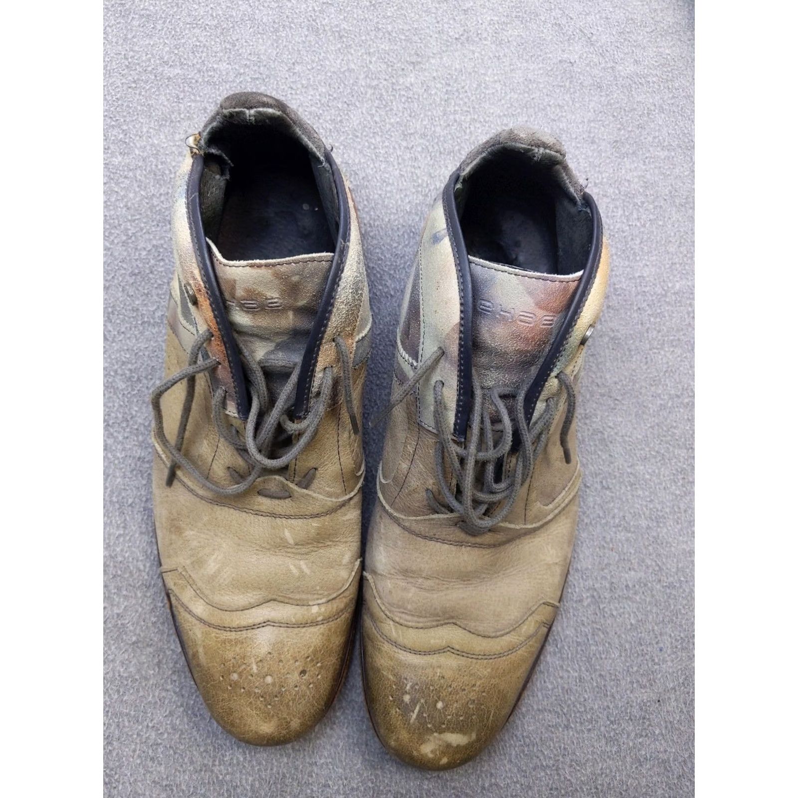 Vintage Rehab Kurt Flower Mens Size 10 Gray Leather Derby Brogue Cap Toe 14122304 Size ONE SIZE - 2 Thumbnail