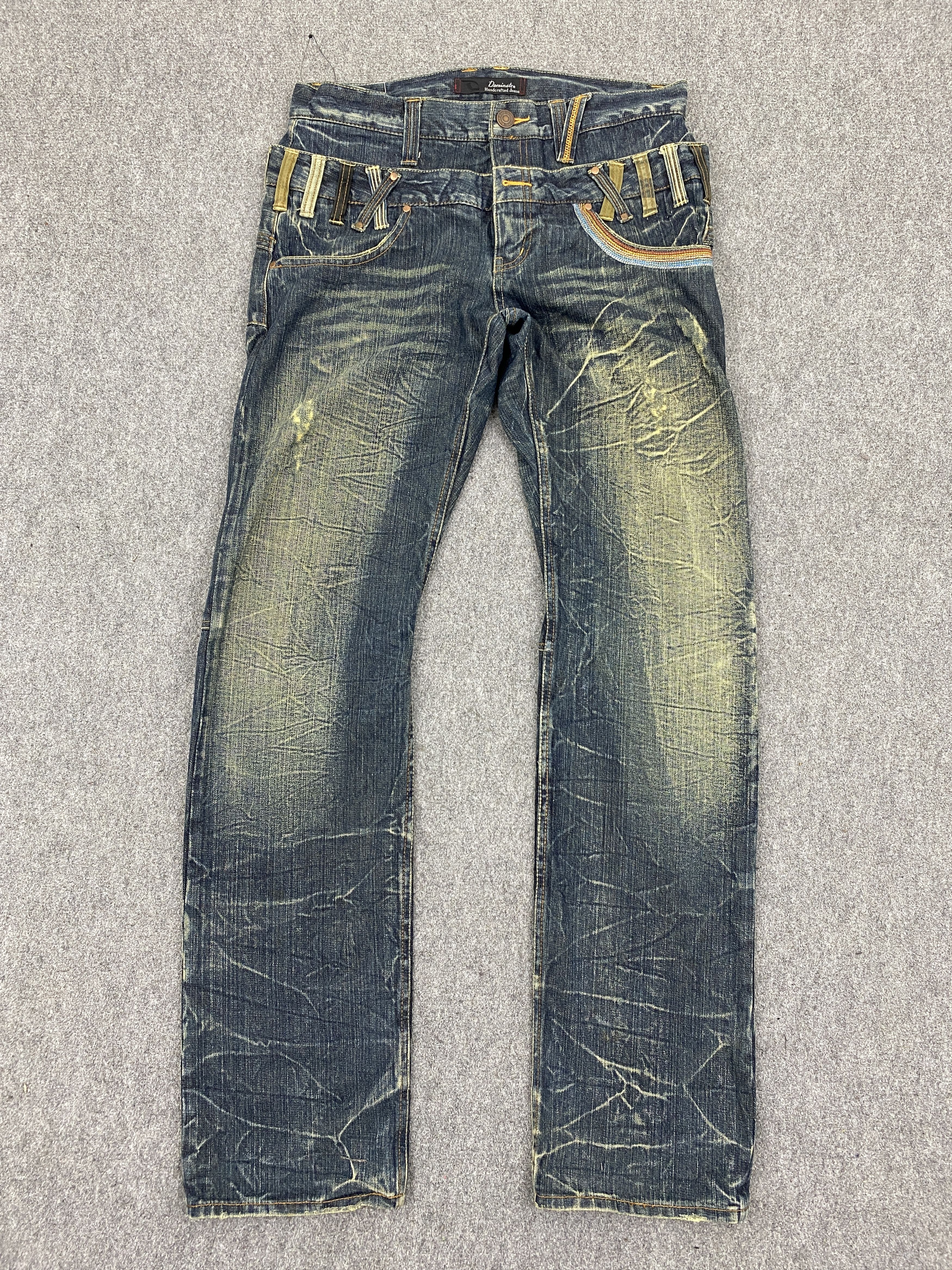 If Six Was Nine Vintage Dominates Handcrafted Double Waist Jeans DP2726 Size US 33 - 2 Thumbnail