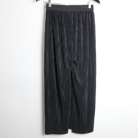 Other Dynamite Black High-Rise Pleated Flowy Wide-Leg Pants Size 24" / US 00 / IT 34 - 5 Thumbnail