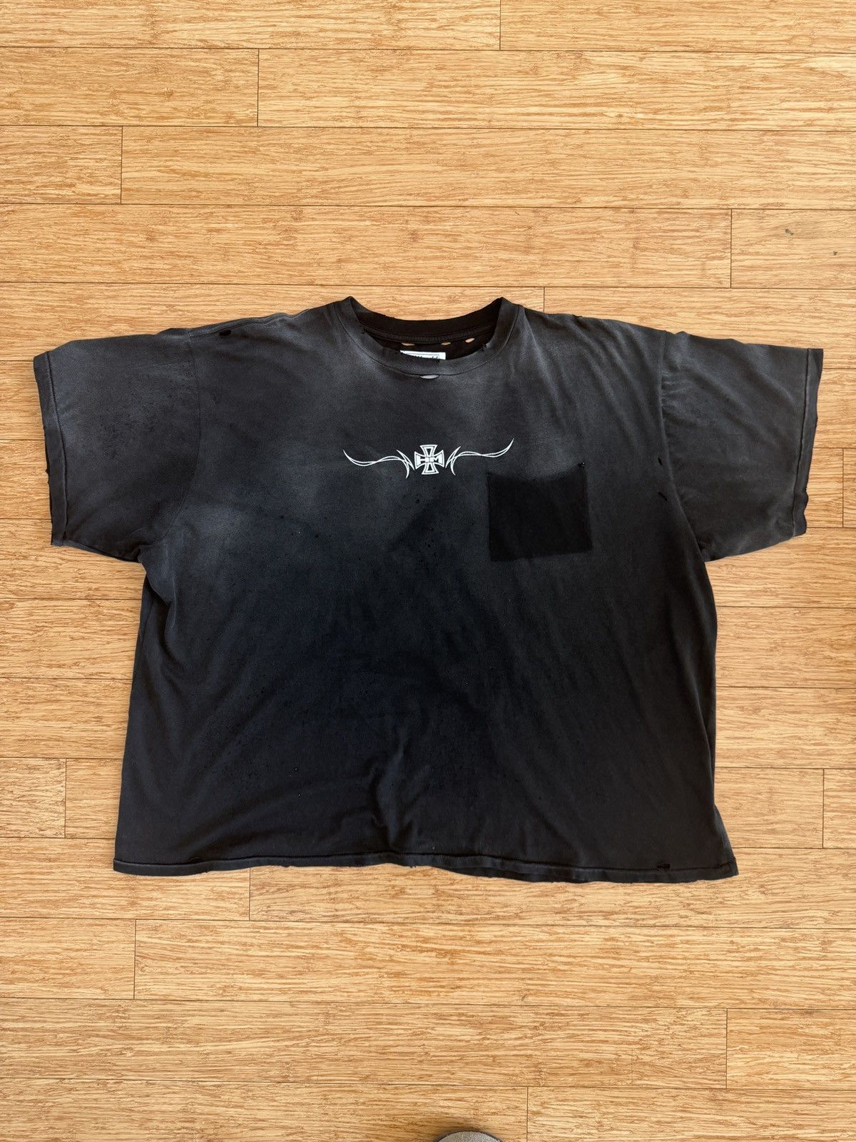HMDD HMDD Distressed Cross Tee Size US XL / EU 56 / 4 - 1 Thumbnail
