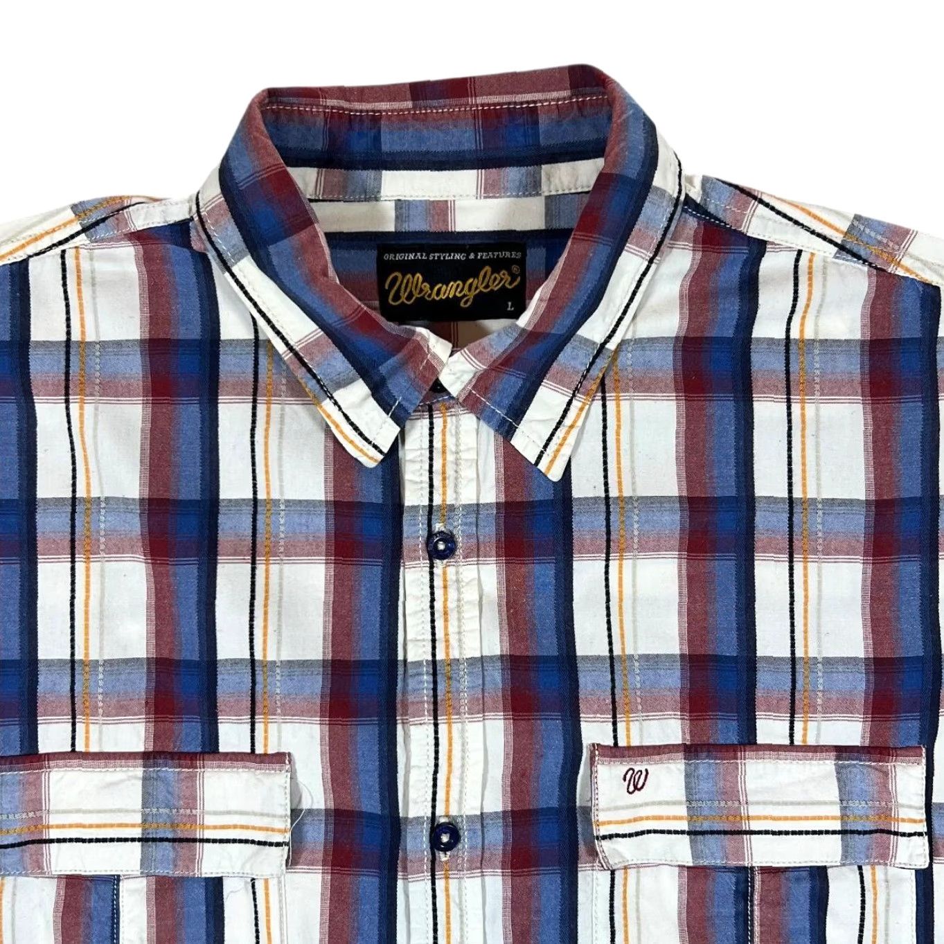 Wrangler WRANGLER Classic Multi Plaid Check Long Sleeve Cotton Shirt Large Mens Shirt Size US L / EU 52-54 / 3 - 2 Thumbnail