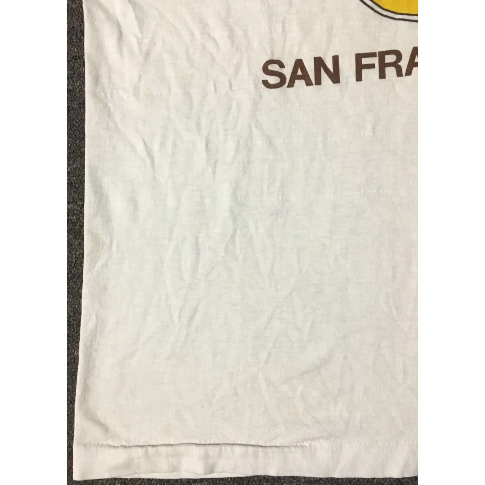Fruit Of The Loom VINTAGE 90s Hard Rock Cafe San Francisco Distressed White T-Shirt SF USA L Men Single Stitch Shirt Size US L / EU 52-54 / 3 - 5 Thumbnail
