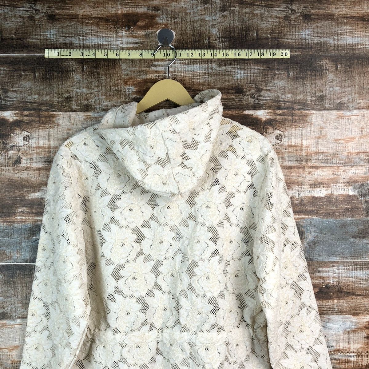 Homespun Knitwear Splash White crochet meshnet art Cardigan Knitwear #A2302 Size M / US 6-8 / IT 42-44 - 13 Thumbnail