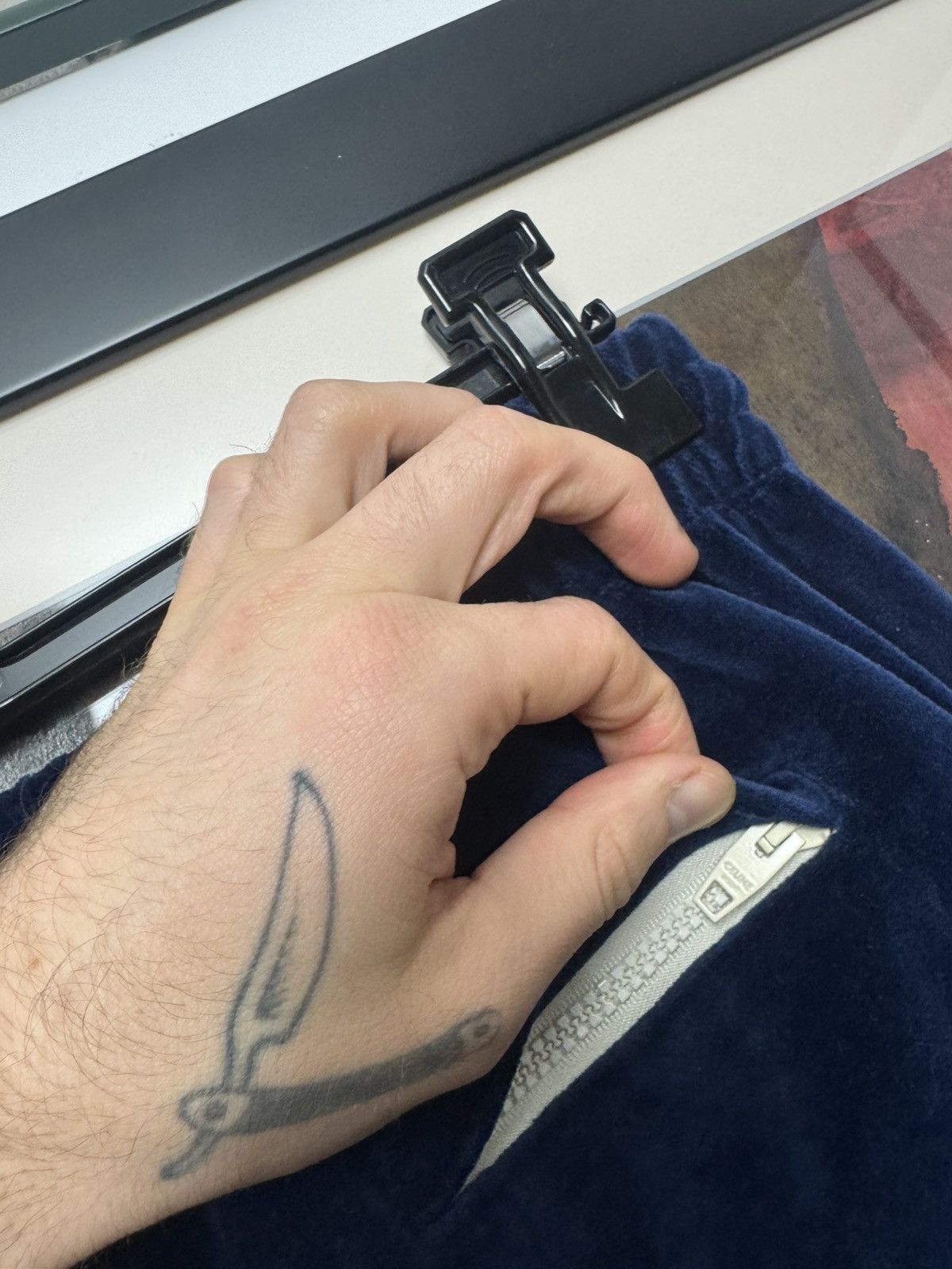 Celine Celine Velour Track Pants Hedi Slimane Triomphe Logo Sample Size US 31 - 7 Thumbnail