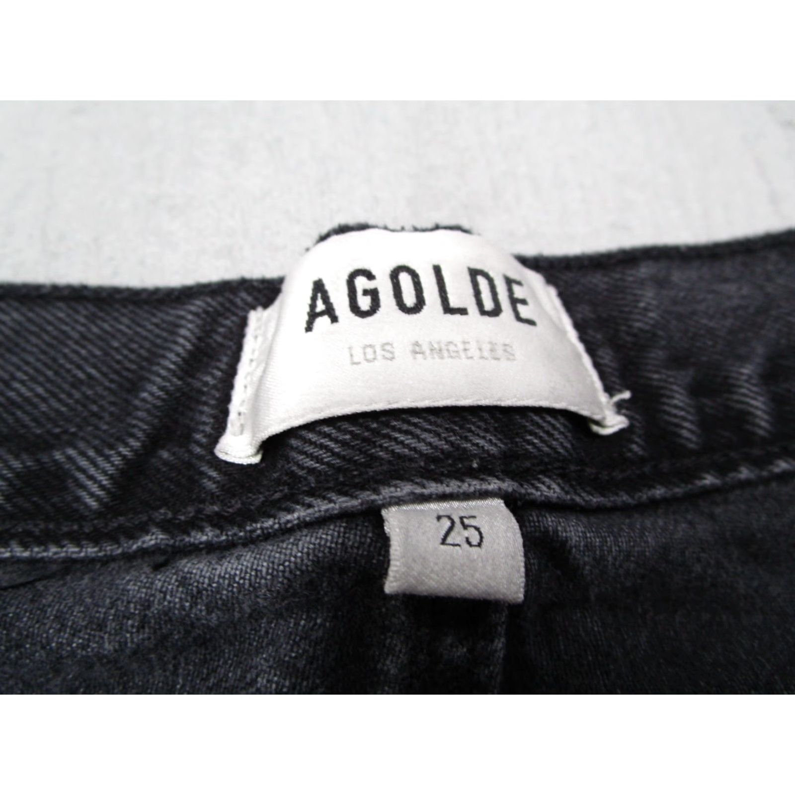 Agolde AGOLDE Jeans Women 25 Black 90s Mid Rise Straight Leg Denim Pants Size 25x28-Inch Cotton Womens Size 42" / US 20 - 2 Thumbnail