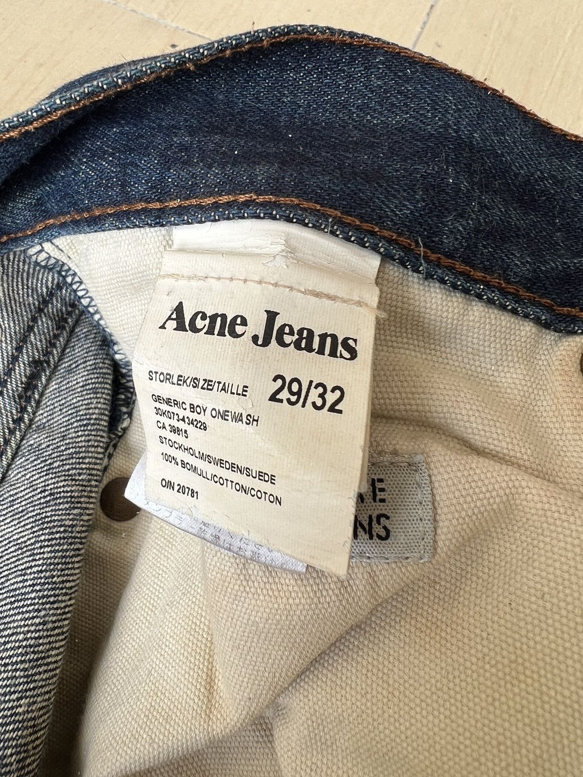 Acne Studios Vintage ACNE JEANS Muddy Denim Redline Selvedge Jeans Size US 29 - 21 Thumbnail