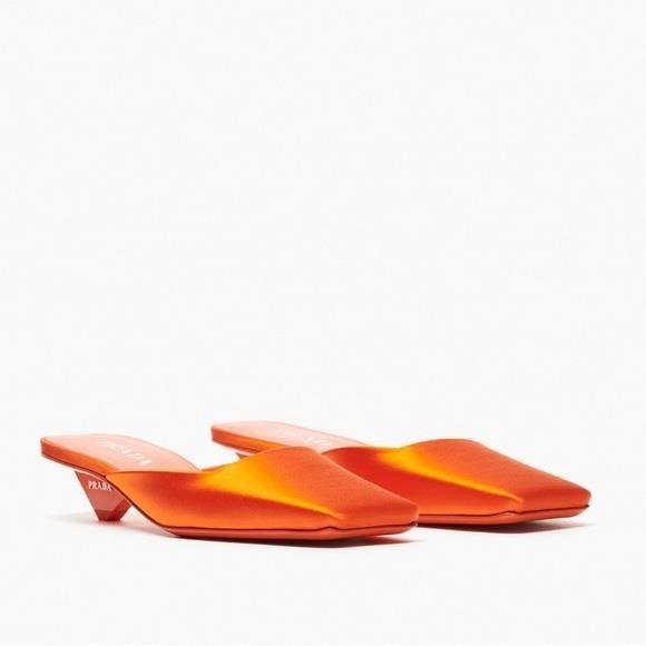 Prada New Authentic Prada Women's Satin Square-Toe Ballerina Mul Size US 9 / IT 39 - 1 Thumbnail