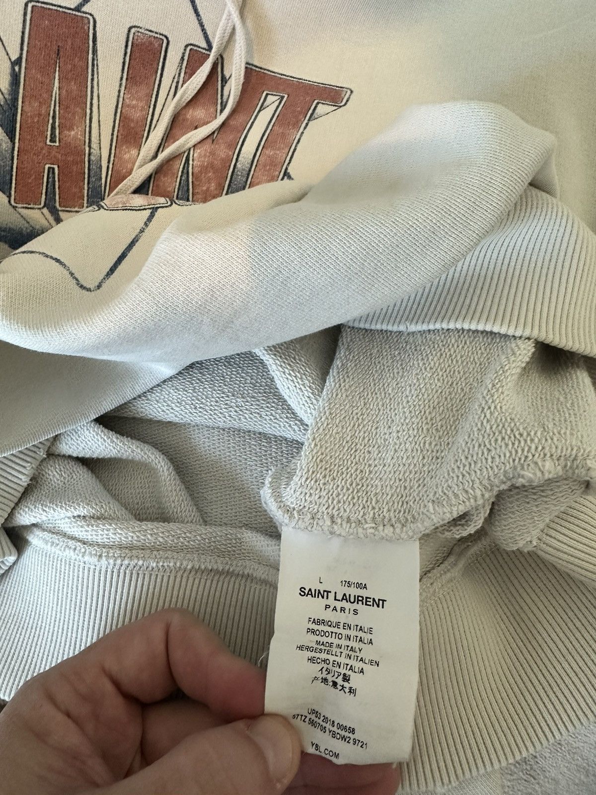 Yves Saint Laurent Yves Saint Laurent Robot Destroy Graphic Hoodie. Size L. Size US L / EU 52-54 / 3 - 7 Thumbnail
