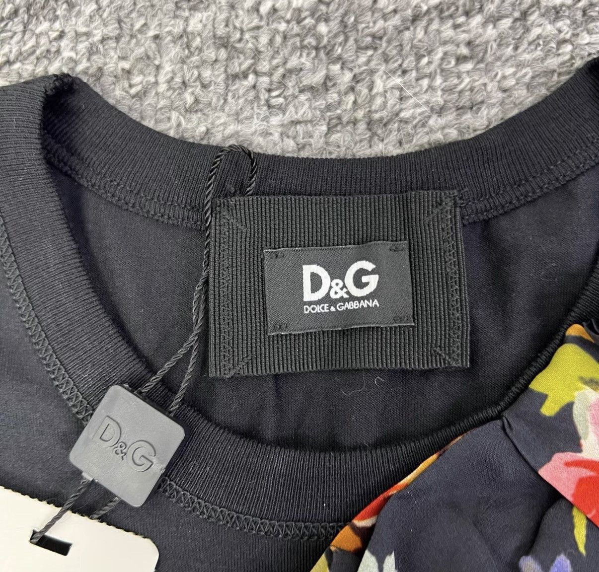 Dolce & Gabbana Dolce&Gabbana DG Bow Short Sleeve Patchwork Dress K12 Size XS / US 0-2 / IT 36-38 - 3 Thumbnail