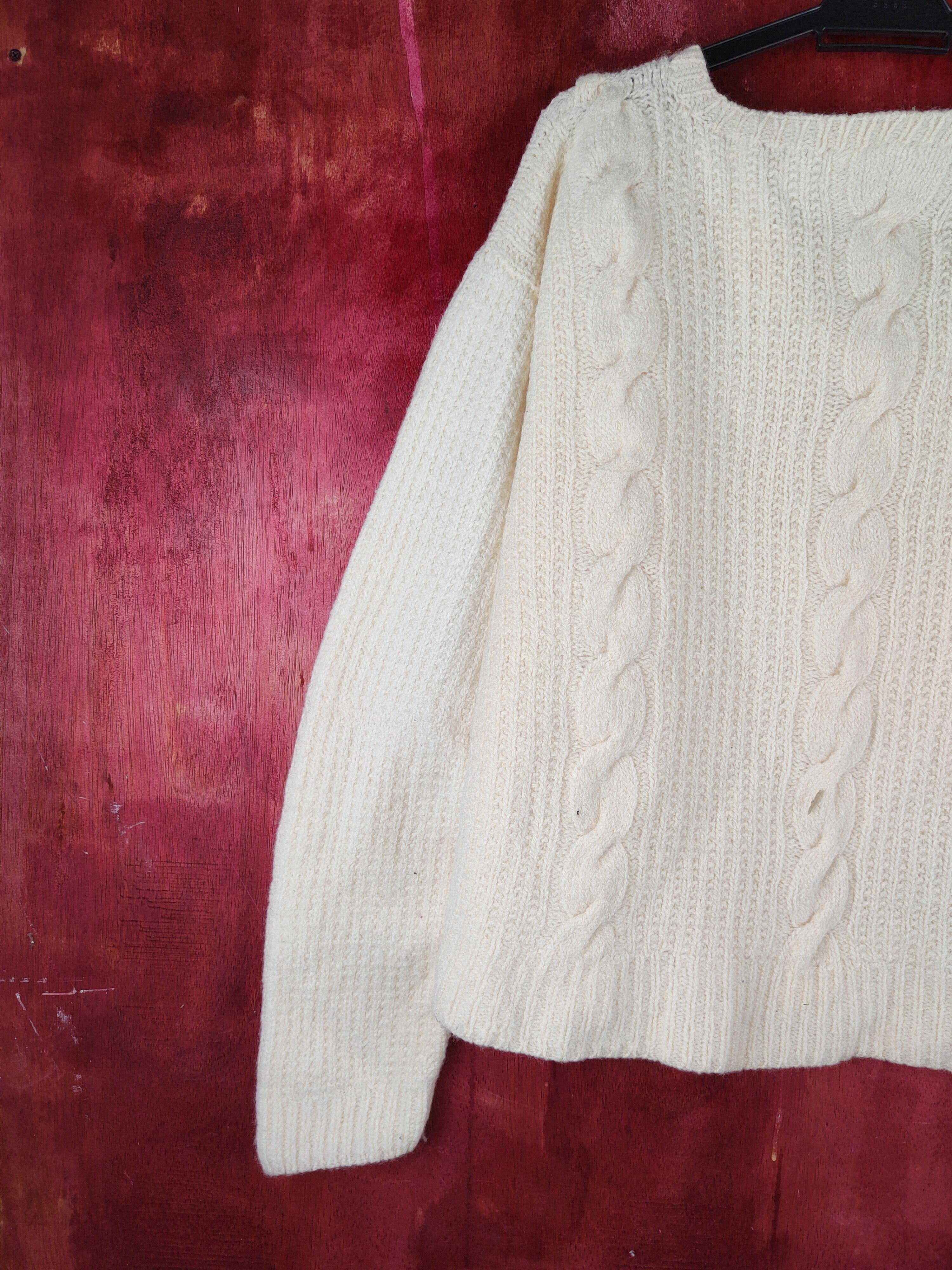 Homespun Knitwear Japanese Brand Cream Knitwear Sweatshirt #S1269 Size L / US 10 / IT 46 - 9 Thumbnail