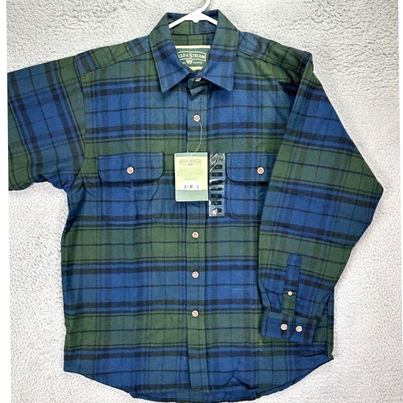 Vintage Field & Stream Shirt Mens Medium Green Madras Plaid Button-Down Long Sleeve NEW Size US M / EU 48-50 / 2 - 2 Thumbnail
