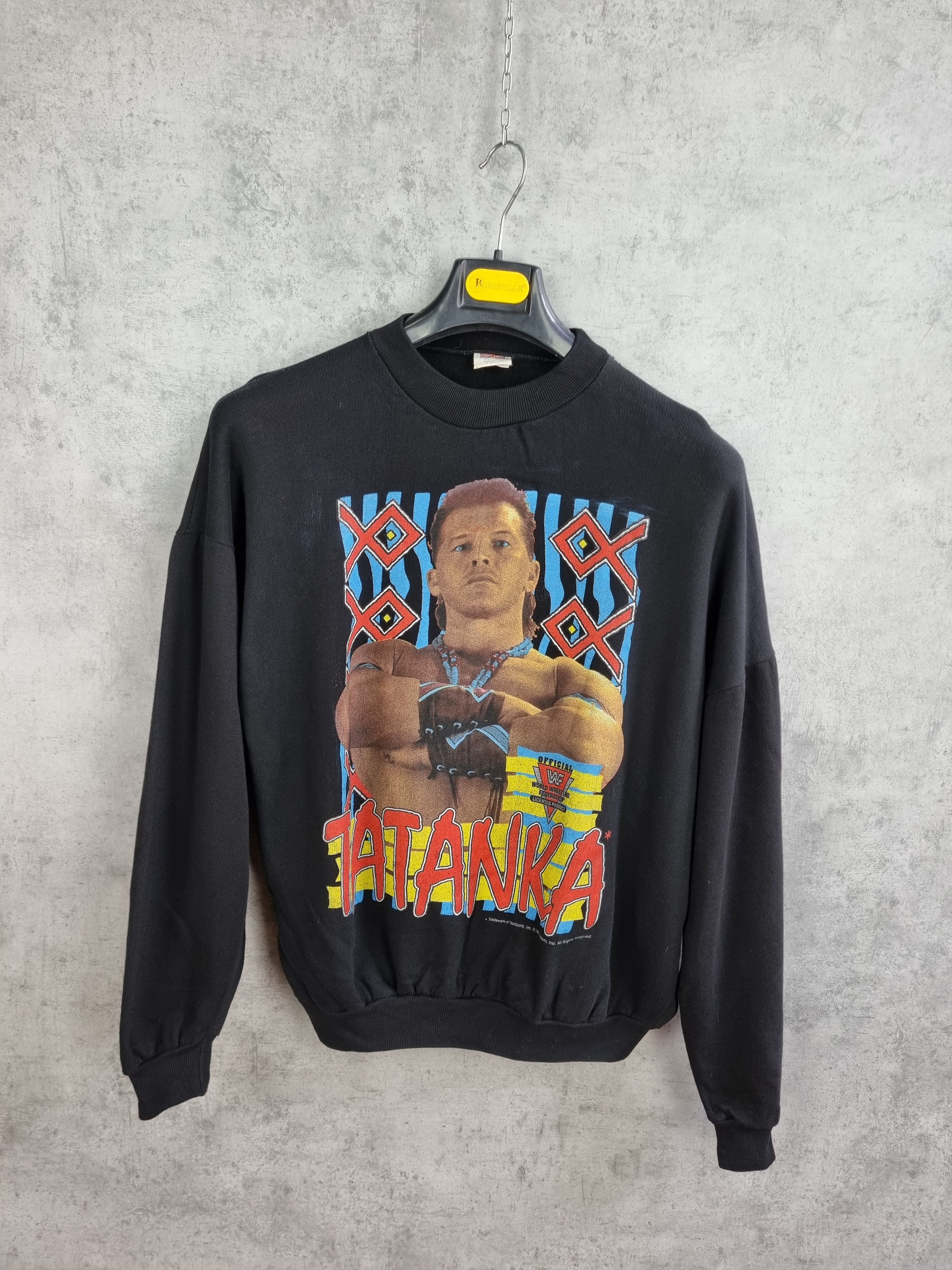 Vintage × WWE × WWF 92' Tatanka Big Portret TitanSport Wresling Sweatshirt Size US M / EU 48-50 / 2 - 2 Thumbnail
