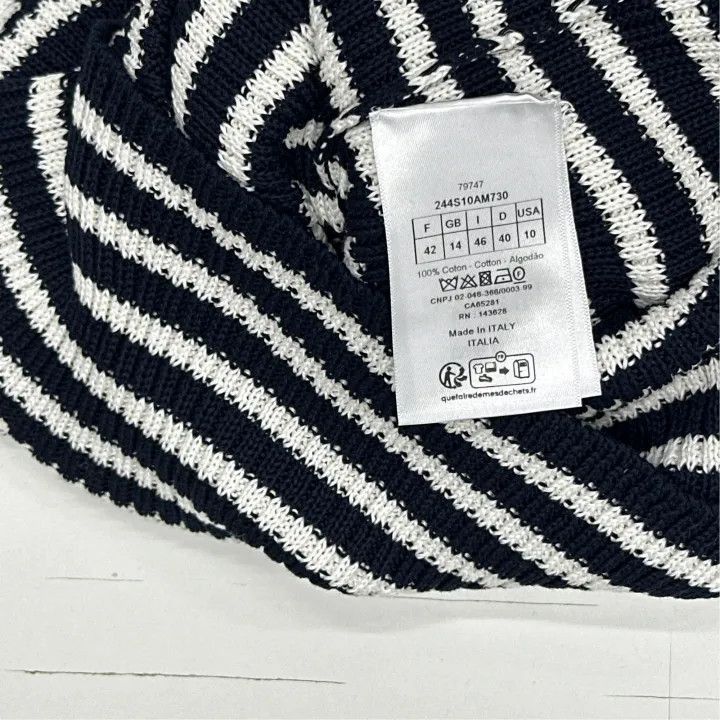 Dior Dior Striped Logo Knit Pullover Sweater 0079-2507 Size L / US 10 / IT 46 - 3 Thumbnail