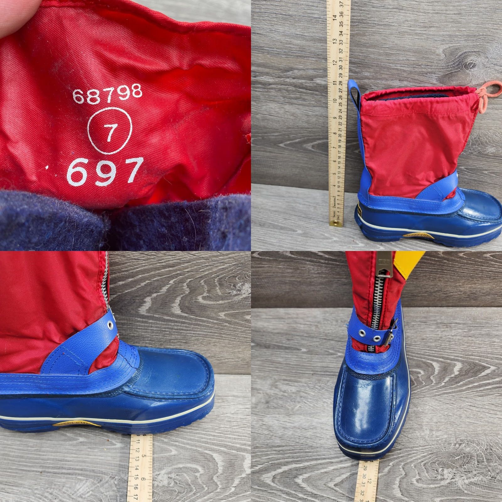 Vintage VINTAGE Trax TRAX Steel Shank Winter Snow Boots Blue Red Yellow Size 7 Wool Liner Boots Size US 7 / EU 40 - 9 Thumbnail