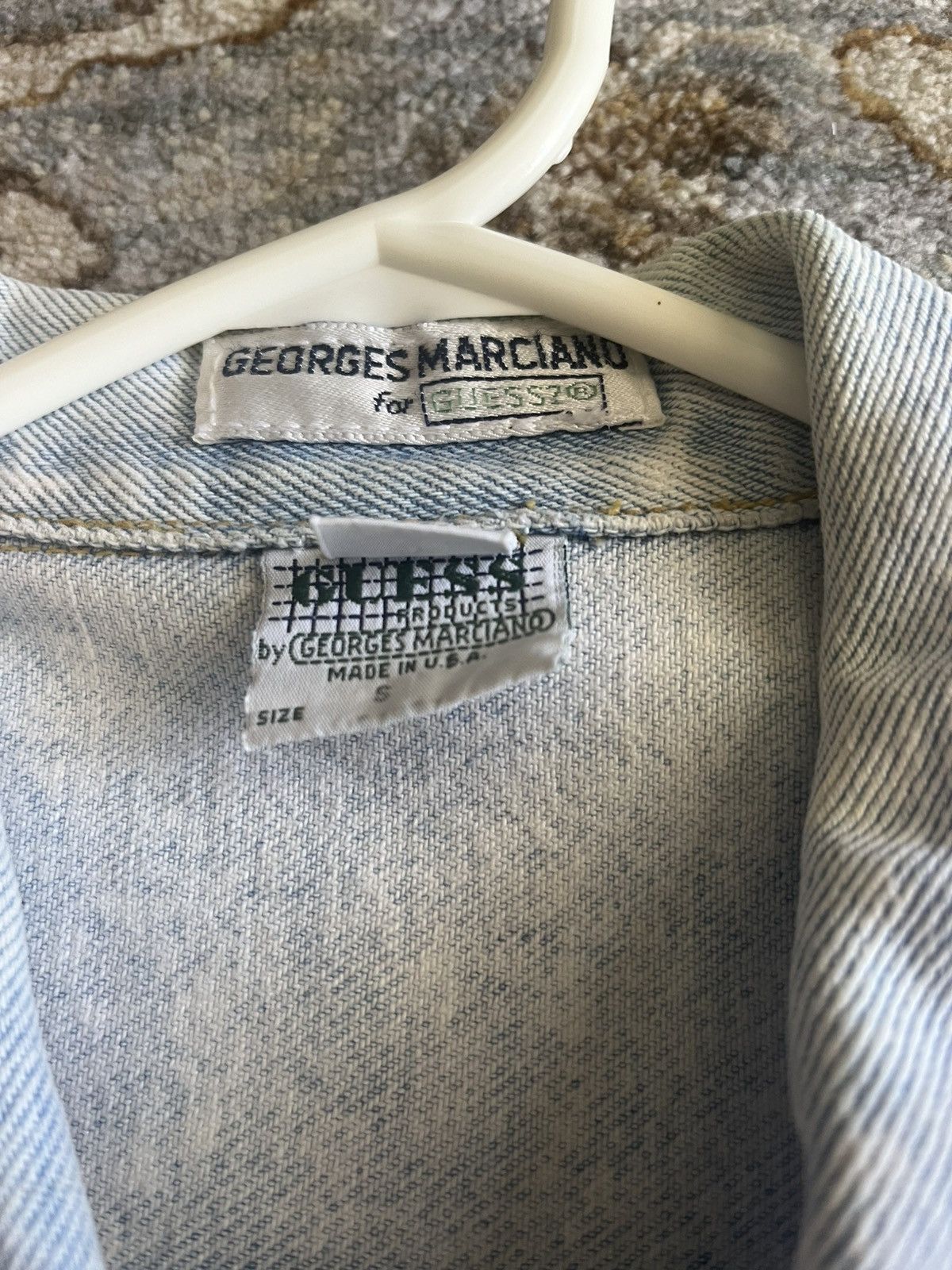 Georges Marciano 90’s MADE IN USA GEORGE MARCIANO LIGHT DENIM JEAN JACKET S Size US S / EU 44-46 / 1 - 6 Thumbnail