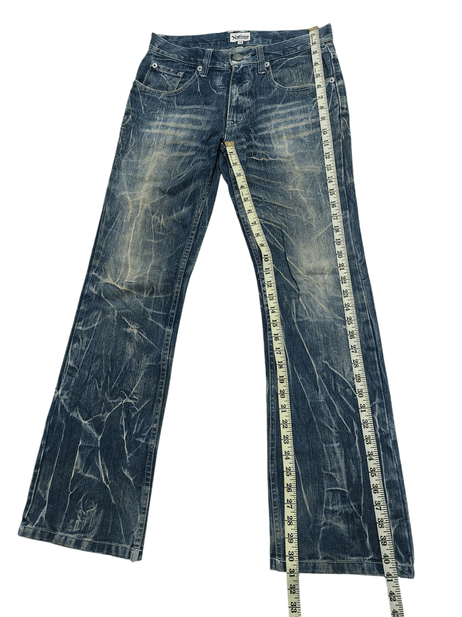 Japanese Brand × Vintage Vintage Nylaus Japan Flare Jeans Size US 31 - 18 Thumbnail